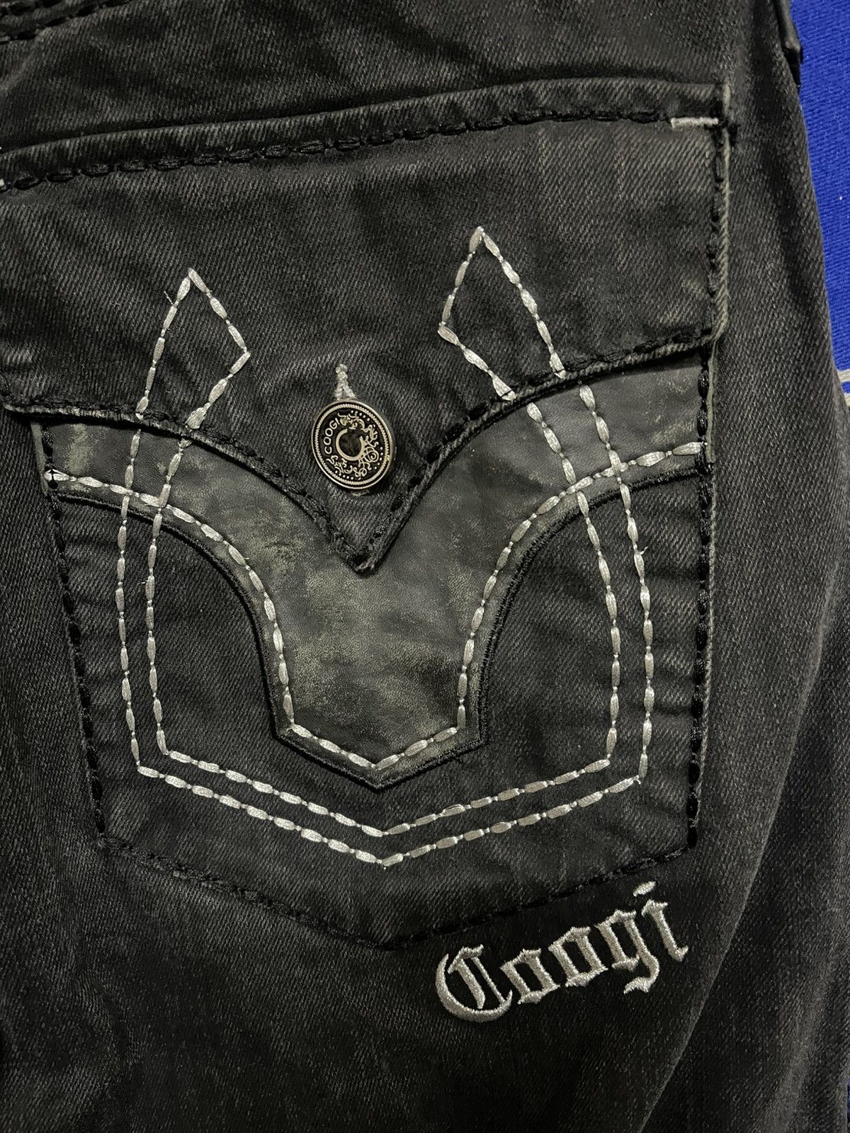 Vintage OFFER🔥Vintage Y2K GOOGI Black Jeans Hip Hop wear Size US 36 / EU 52 - 10 Thumbnail