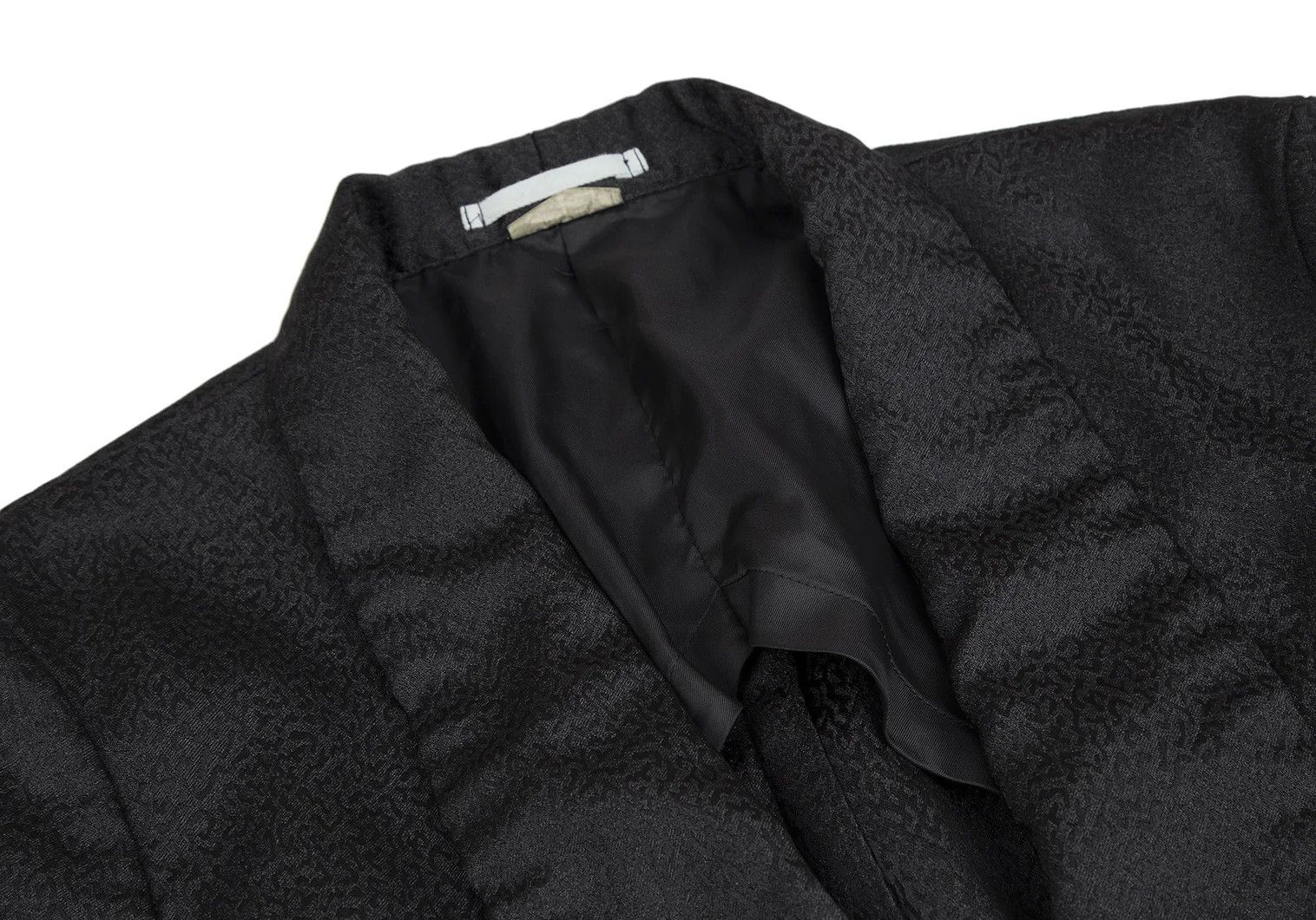 Comme des Garcons Homme Plus Jacquard Shawl Collar Long Jacket in Black Size S Size US S / EU 44-46 / 1 - 3 Thumbnail