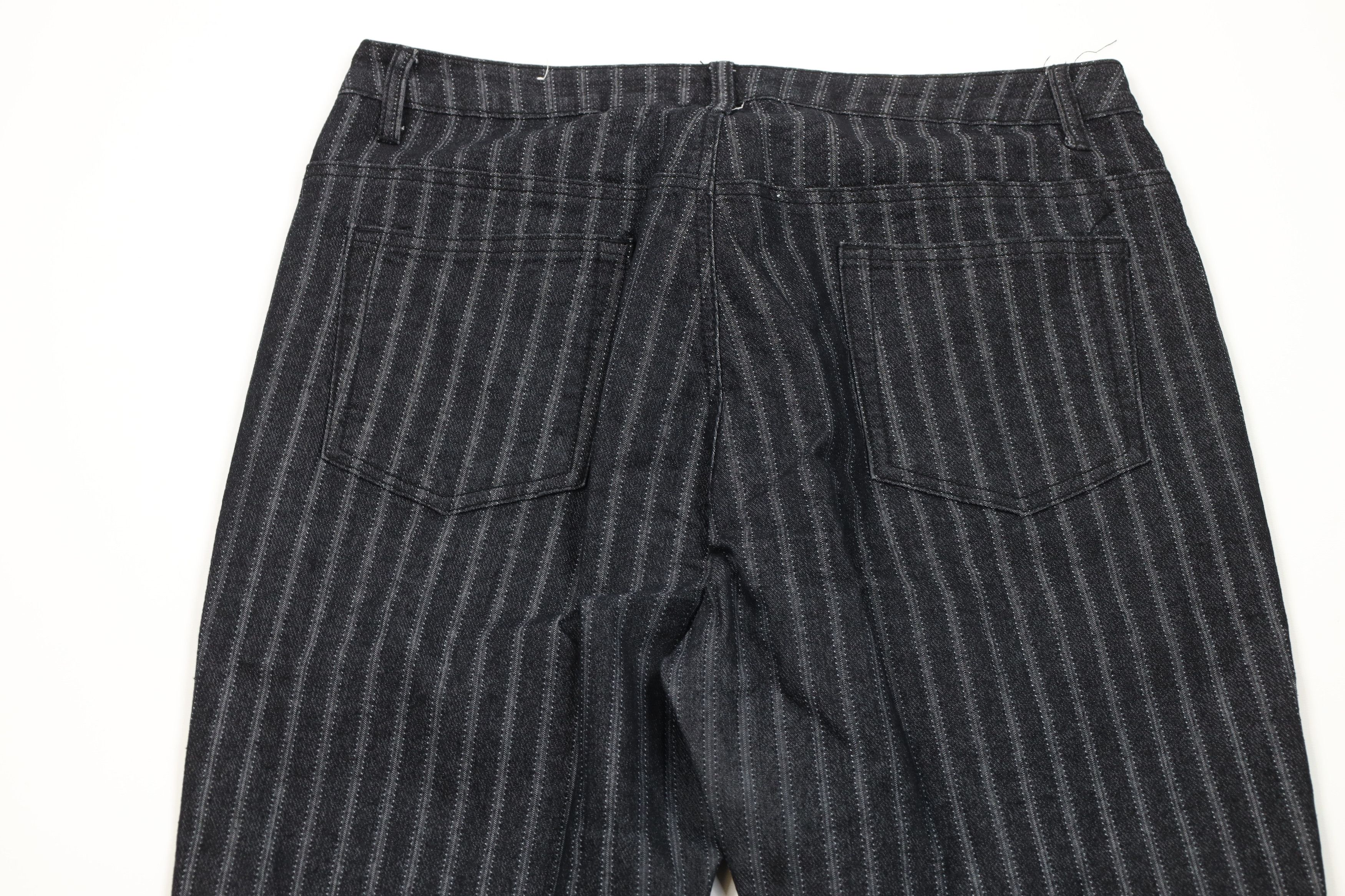 Vintage Vintage 90s Y2K Streetwear Striped Flared Wide Leg Jeans Size 36" / US 14 / IT 50 - 9 Thumbnail