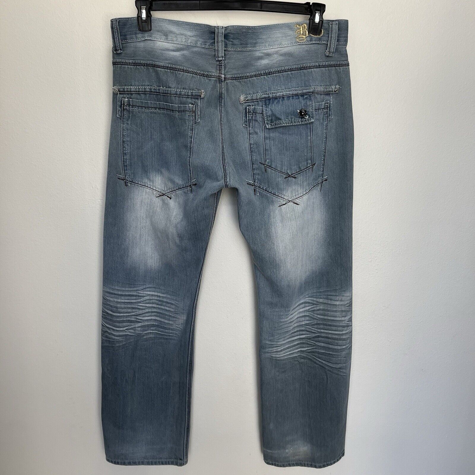 Blue Gear Blue Gear | Distressed Relaxed Baggy Jeans Vintage Y2K 38 Size US 38 / EU 54 - 4 Thumbnail