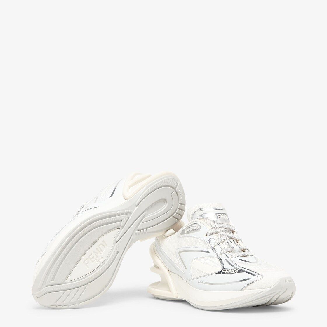 Fendi o1w1db10425 First 1 Low-Top Sneakers in White/Multicolor Size US 9 / IT 39 - 5 Thumbnail