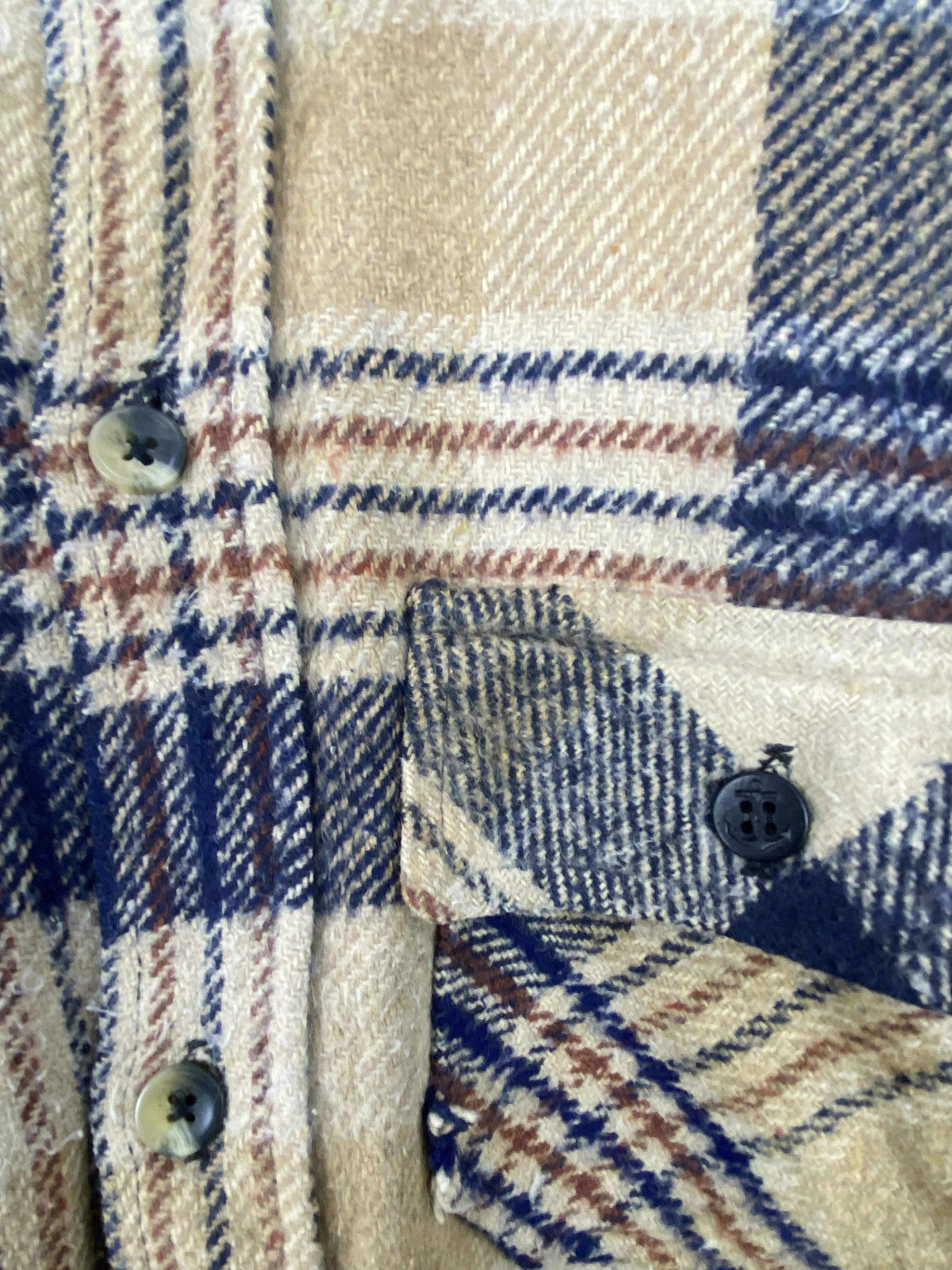 Portuguese Flannel × Vintage 60s Portuguese Flannel Plaid Sherpa Fleece Jacket Size US L / EU 52-54 / 3 - 9 Thumbnail
