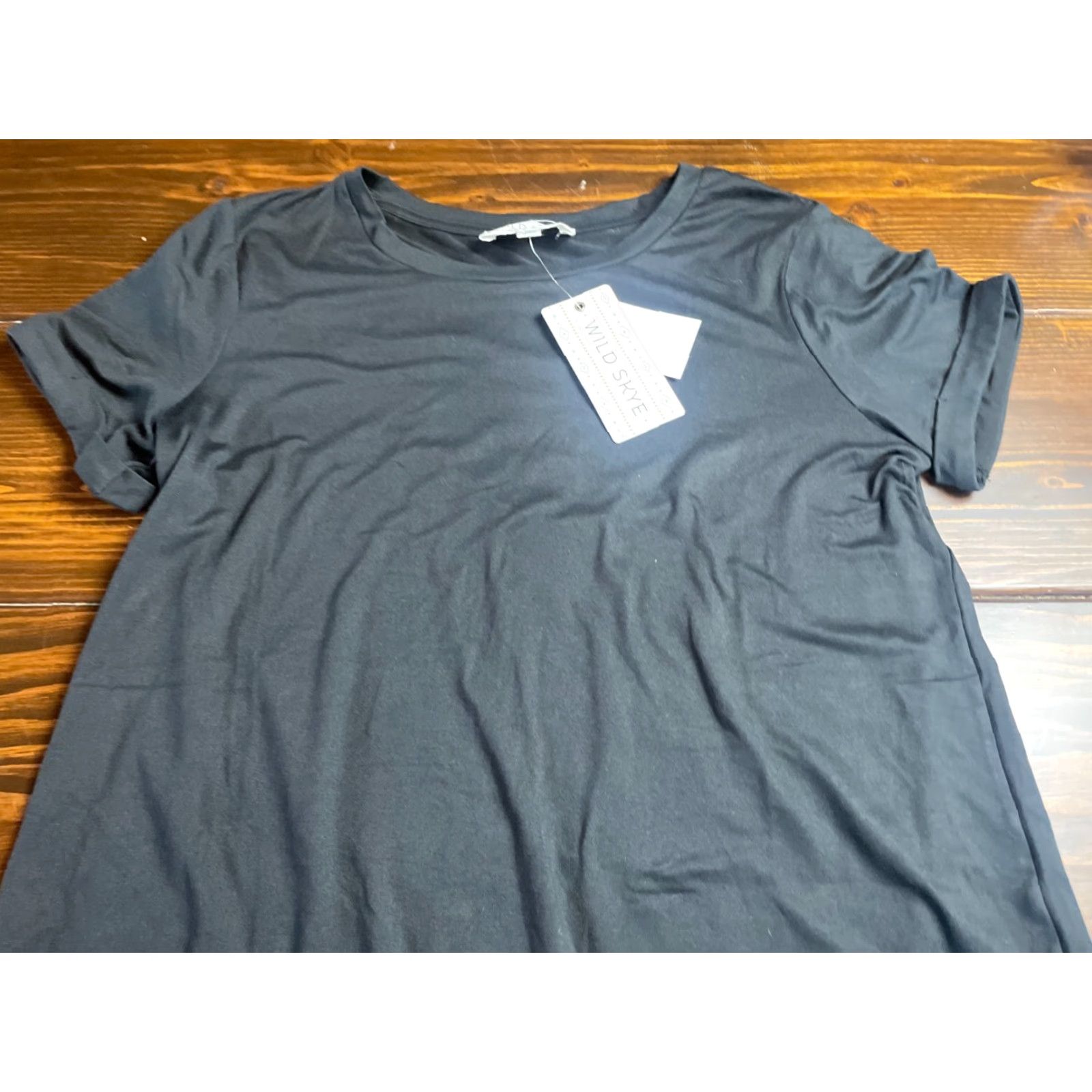 Vintage Wild Skye Tunic Womens Shirt Adult Large Black Short Sleeve Crew-neck Pullover Tee New Size L / US 10 / IT 46 - 3 Thumbnail