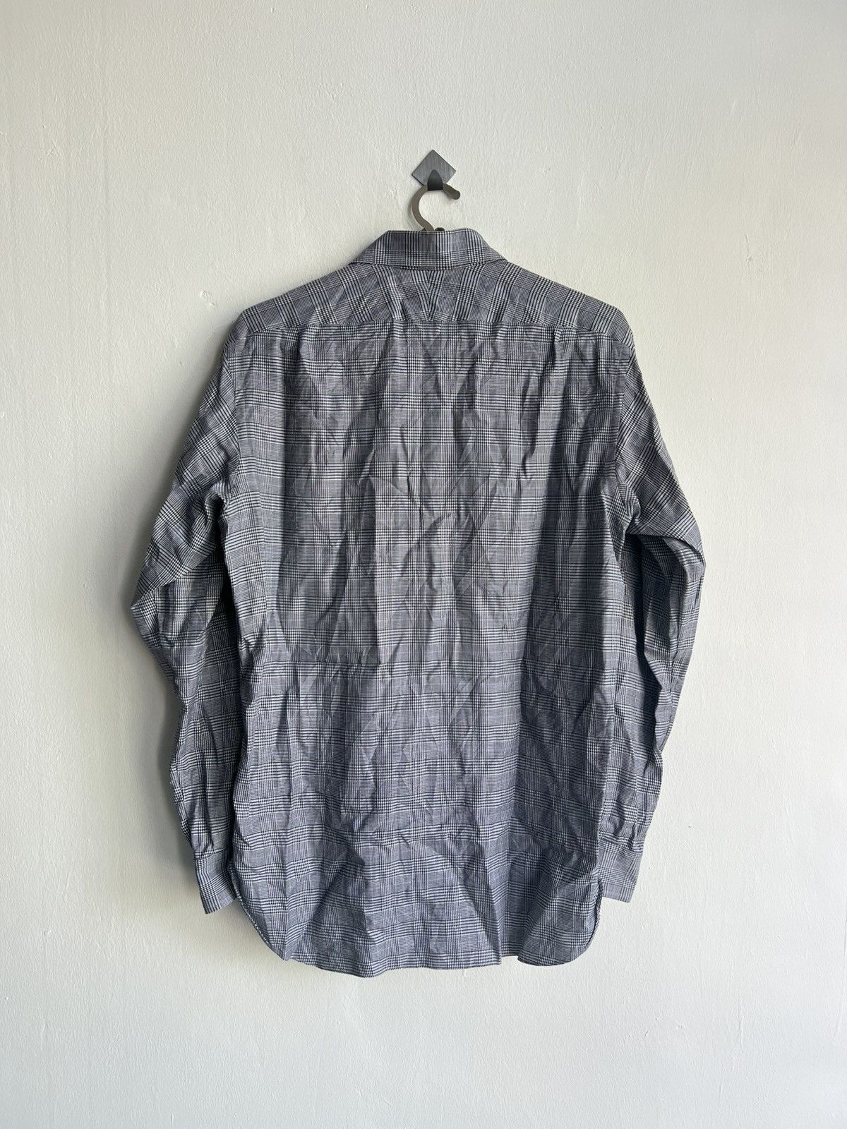 Ralph Lauren Purple Label RL Purple Label 🇮🇹 Grey Glen Plaid Aston B/D Dress Shirt Size US M / EU 48-50 / 2 - 4 Thumbnail