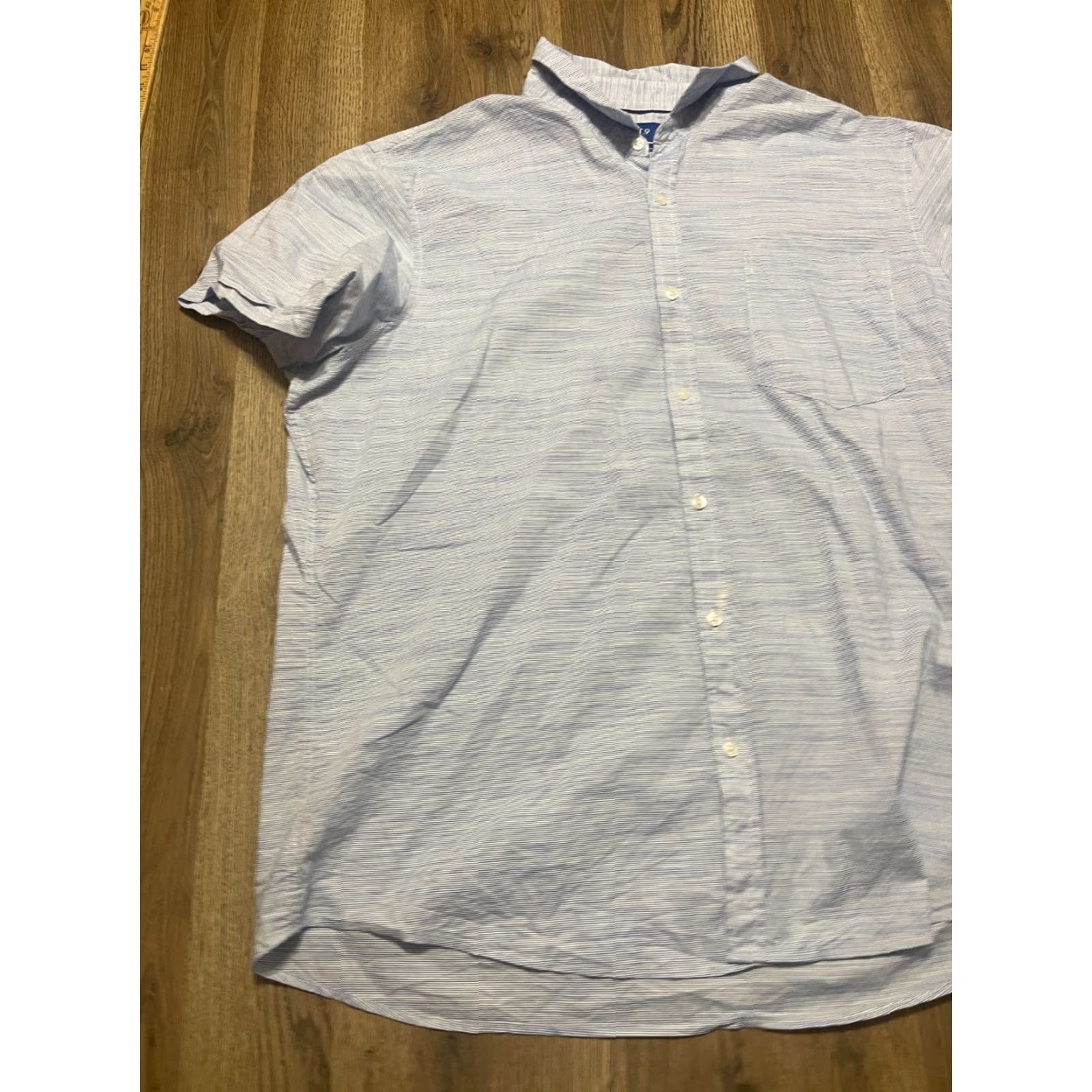 Apt. 9 Apt. 9 Shirt Men's XXL Blue Short Sleeve Button Up Slim Fit Premier Flex Size US XXL / EU 58 / 5 - 3 Thumbnail