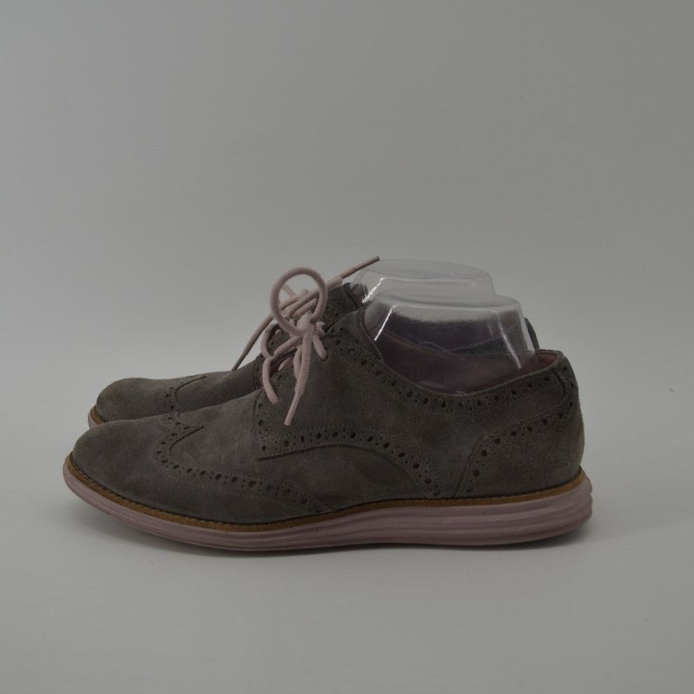 Cole Haan Cole Haan Lunargrand Gray Pink Oxford Lace Up Womens Sz 8.5 Size US 8.5 / IT 38.5 - 12 Thumbnail