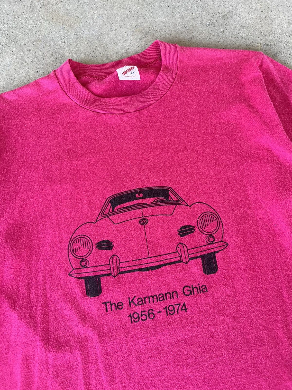 Vintage Vintage 80s Volkswagen The Kharman Gia Car Promo Tee Size US L / EU 52-54 / 3 - 3 Thumbnail