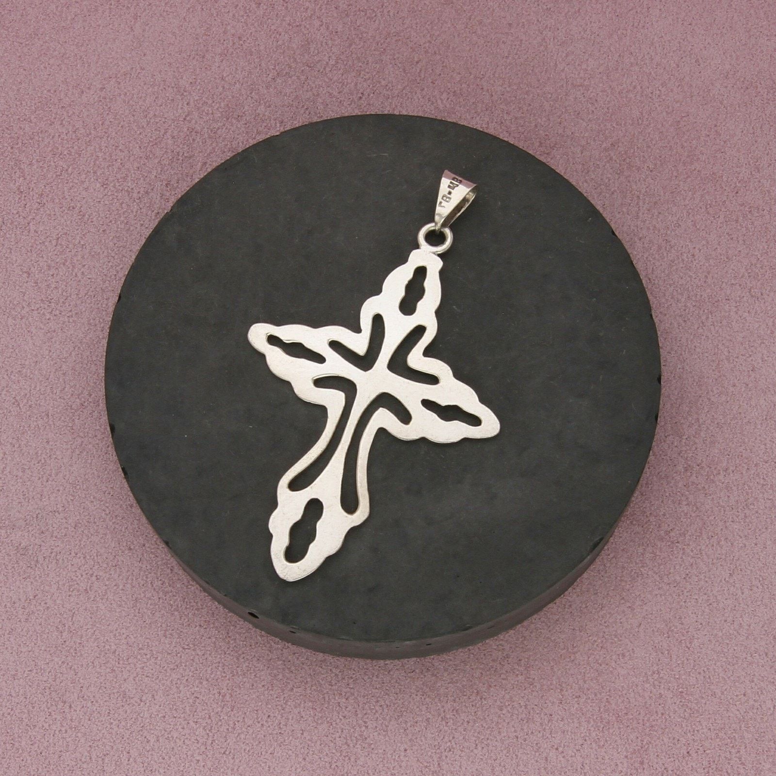 Sterling Silver taxco mexico sterling silver vintage large cross pendant Size ONE SIZE - 1 Thumbnail