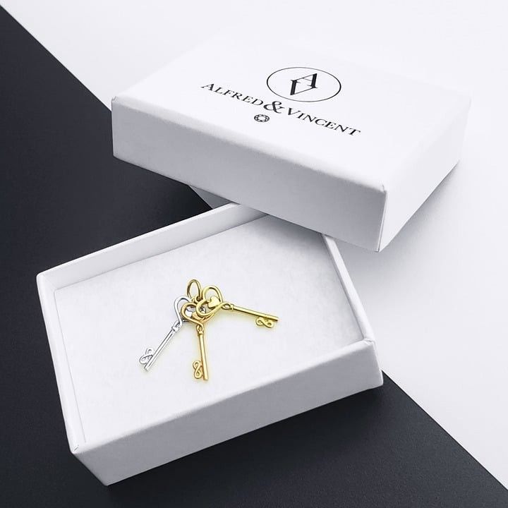 Other Key Heart Infinity Charm 14k Rose White Yellow Gold Pendant Size ONE SIZE - 2 Thumbnail