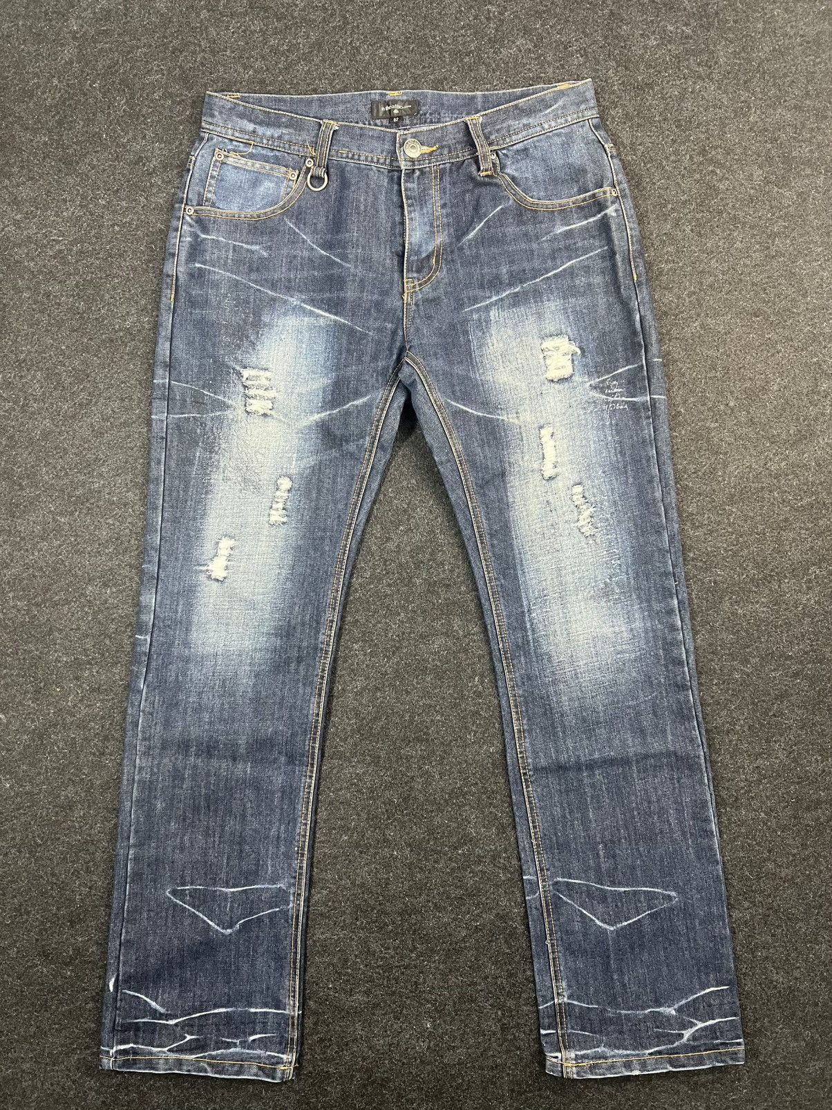 In The Attic Homme Distress Punk Bondage Bootcut Jeans