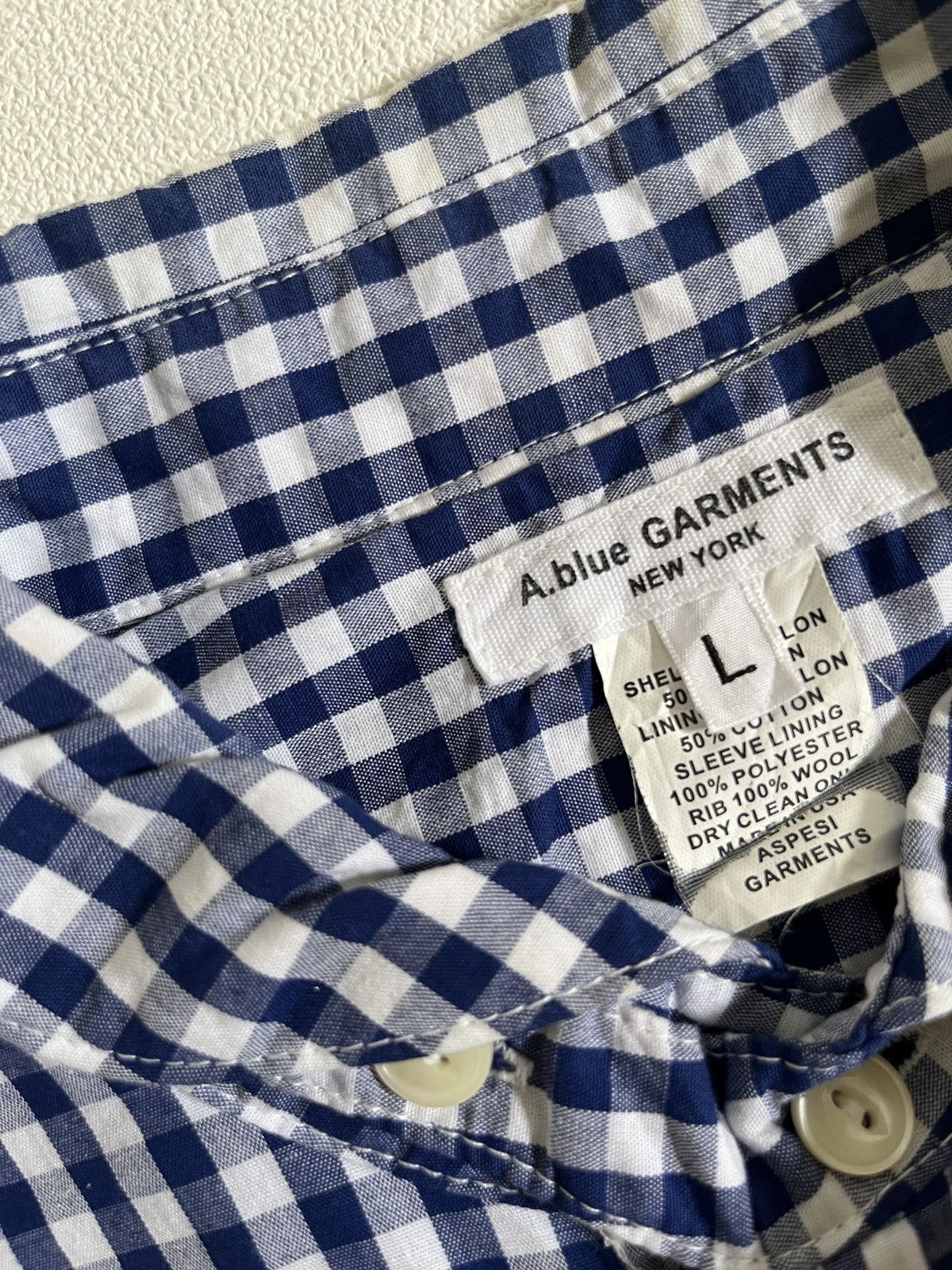 Engineered Garments A Blue Garments Round Collar Gingham Check Field Shirt Size US L / EU 52-54 / 3 - 8 Thumbnail
