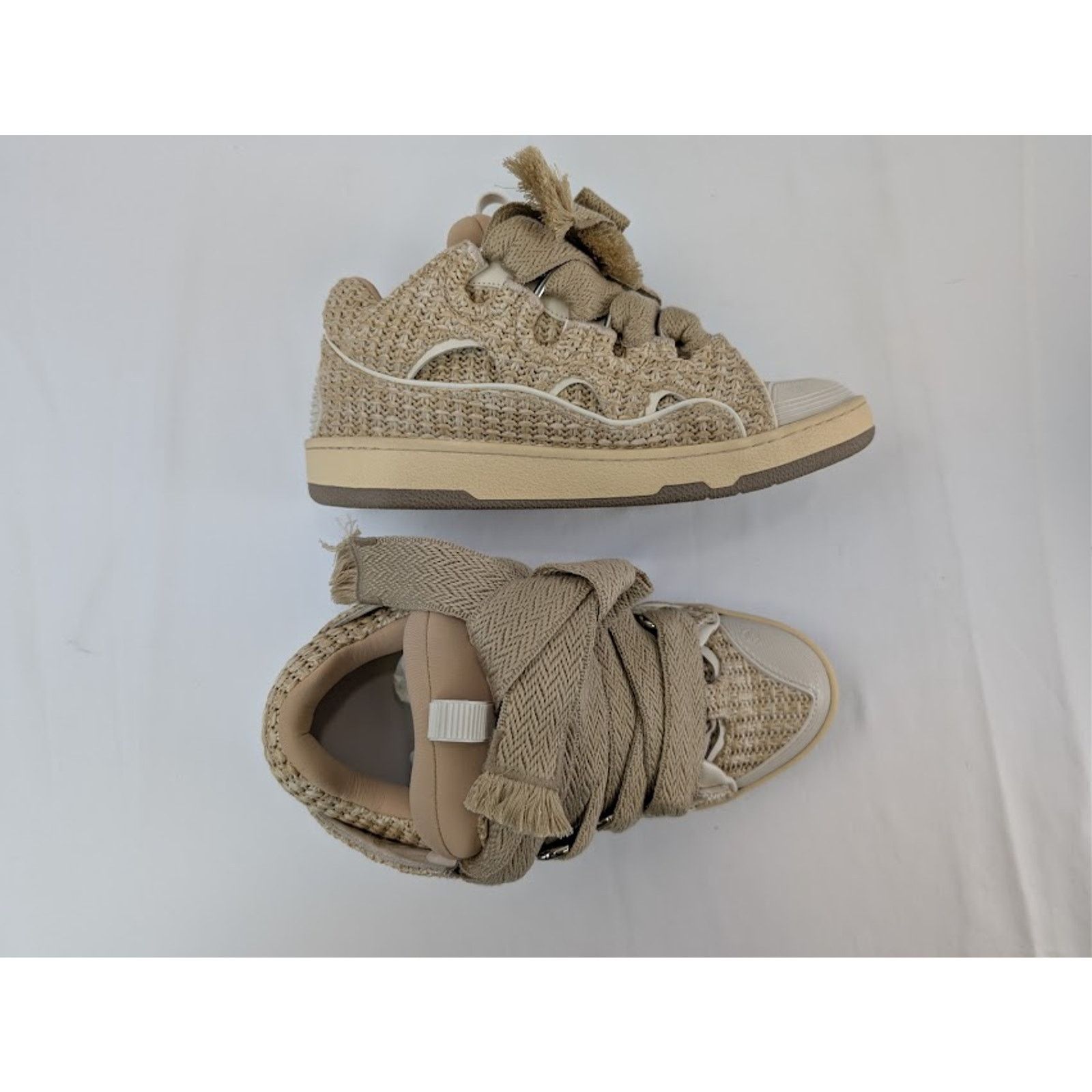 Lanvin o1rshd1 Curb Low Top Sneakers in 65 Natural Size US 13 / EU 46 - 1 Thumbnail