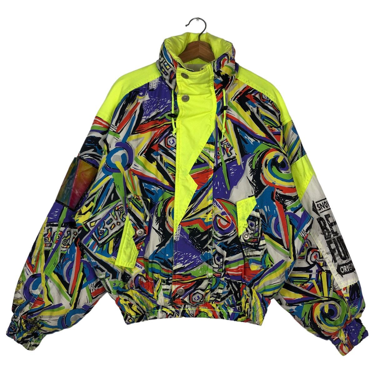 Japanese Brand 🔥Vintage Bomber Jacket Ski Be Pop Japan Colour Full Design Size US M / EU 48-50 / 2 - 1 Thumbnail
