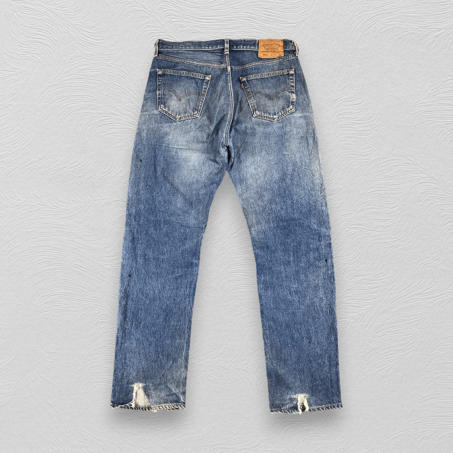 Levi's Vintage 90s Levis 501 Jeans Faded Blue Denim KJ160 Size US 34 / EU 50 - 2 Thumbnail