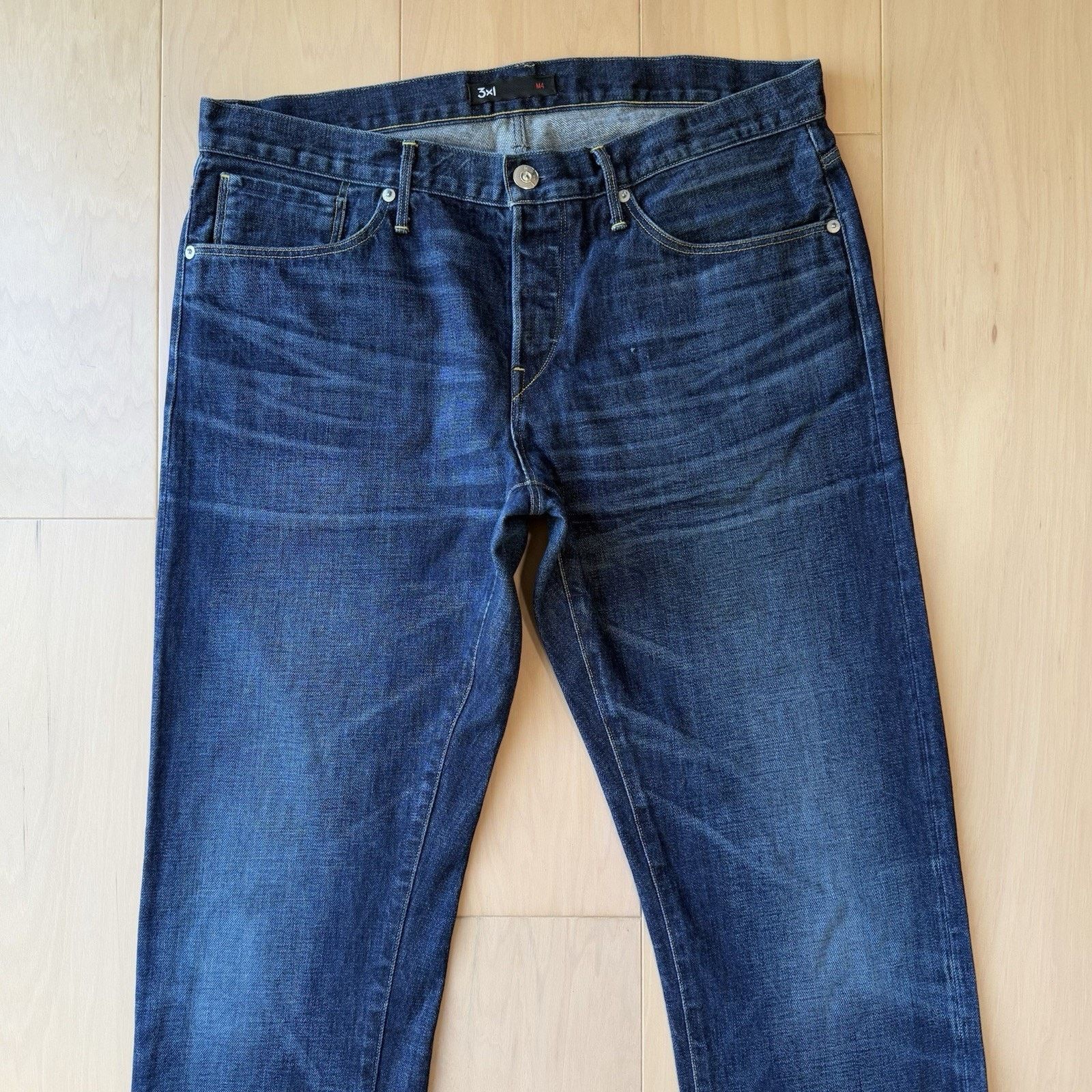 3x1 3x1 Selvedge Jeans 36 Blue Dark Wash Minimalist Workwear Size US 36 / EU 52 - 3 Thumbnail