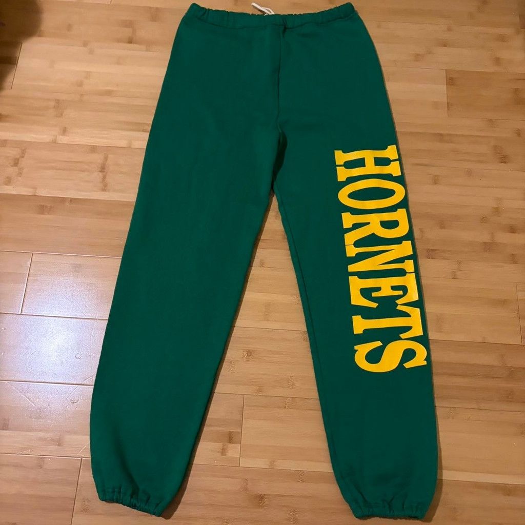 Jerzees Green & yellow vintage 80-90w Hornets sweatpants MADE IN USA Size US 40 / EU 56 - 1 Thumbnail
