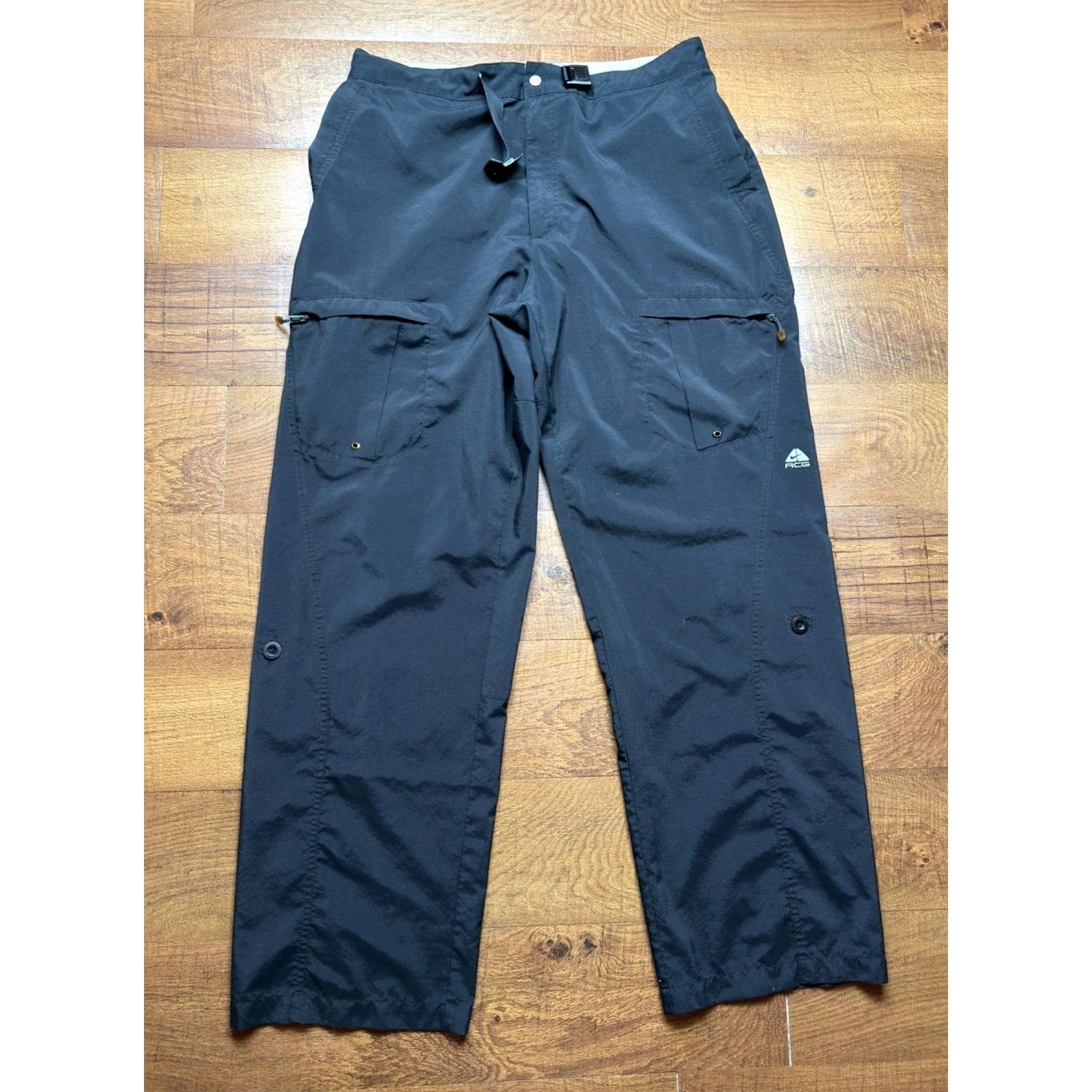 Nike ACG VINTAGE Nike ACG Pants Baggy Cargo Belted Black XL Mens Wide-Leg 90s Streetwear Size US 36 / EU 52 - 2 Thumbnail
