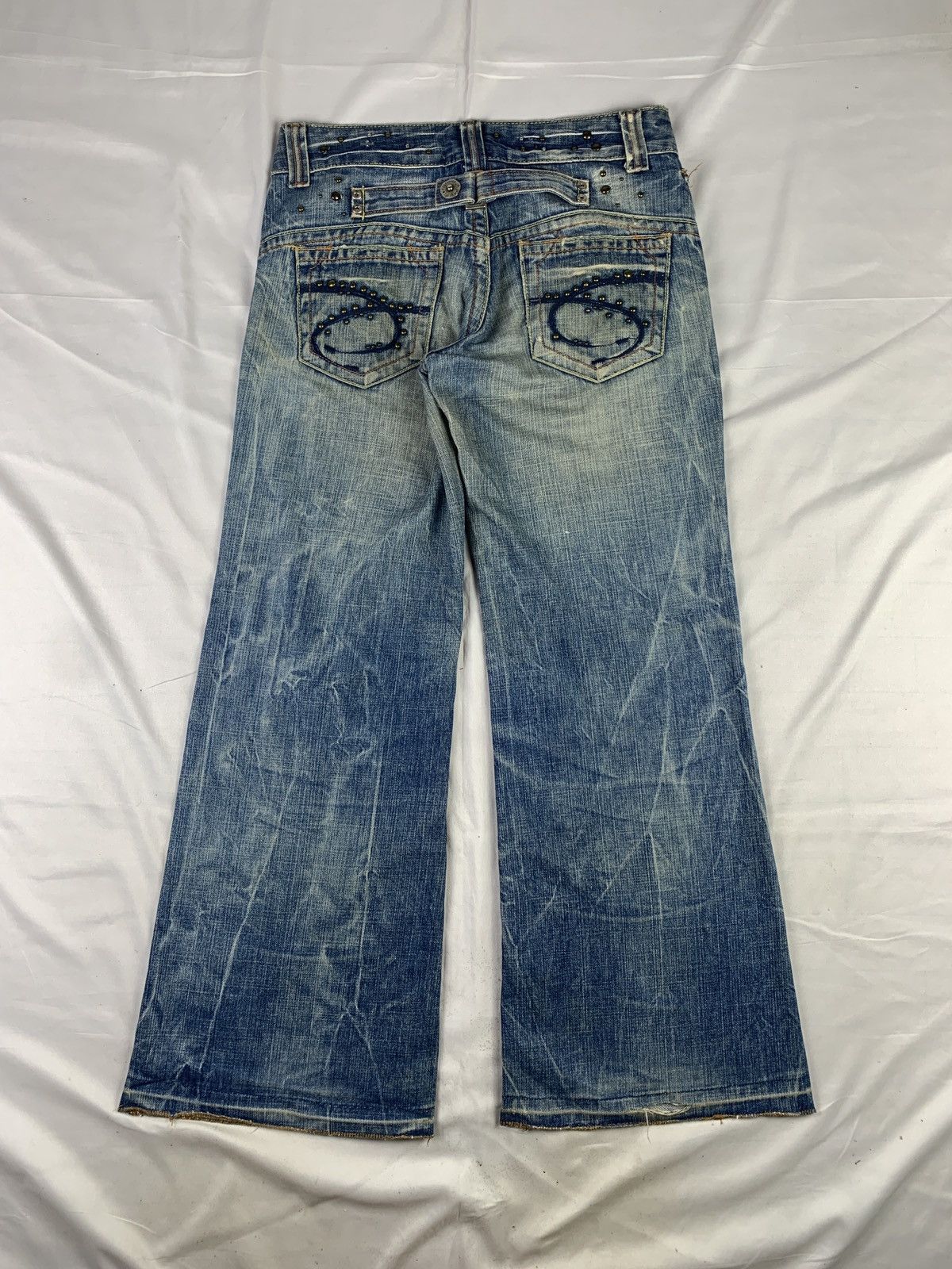 Japanese Brand 2000s Red Pepper Japan Low Rise Studded BaggyJeans Pants Size 30" / US 8 / IT 44 - 1 Thumbnail