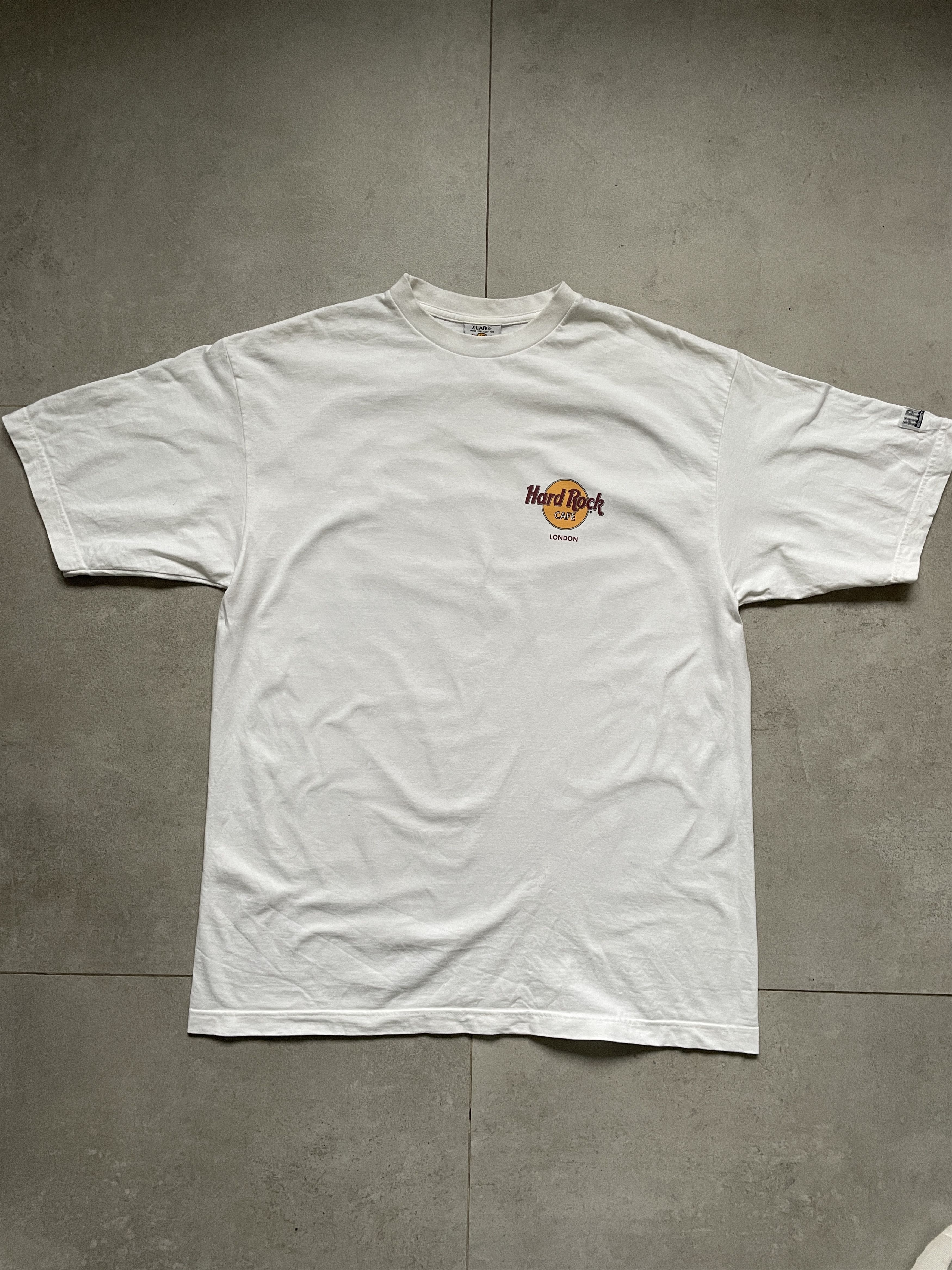 Hard Rock Cafe VINTAGE 90S HARD ROCK CAFÉ LONDON WHITE ORIGINAL 1971 CAFE Size US XL / EU 56 / 4 - 3 Thumbnail