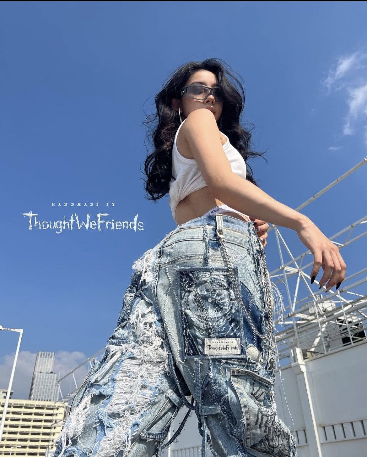 Other 1-of-1 Distressed ThoughtweFriends Jeans Size 28" / US 6 / IT 42 - 2 Thumbnail