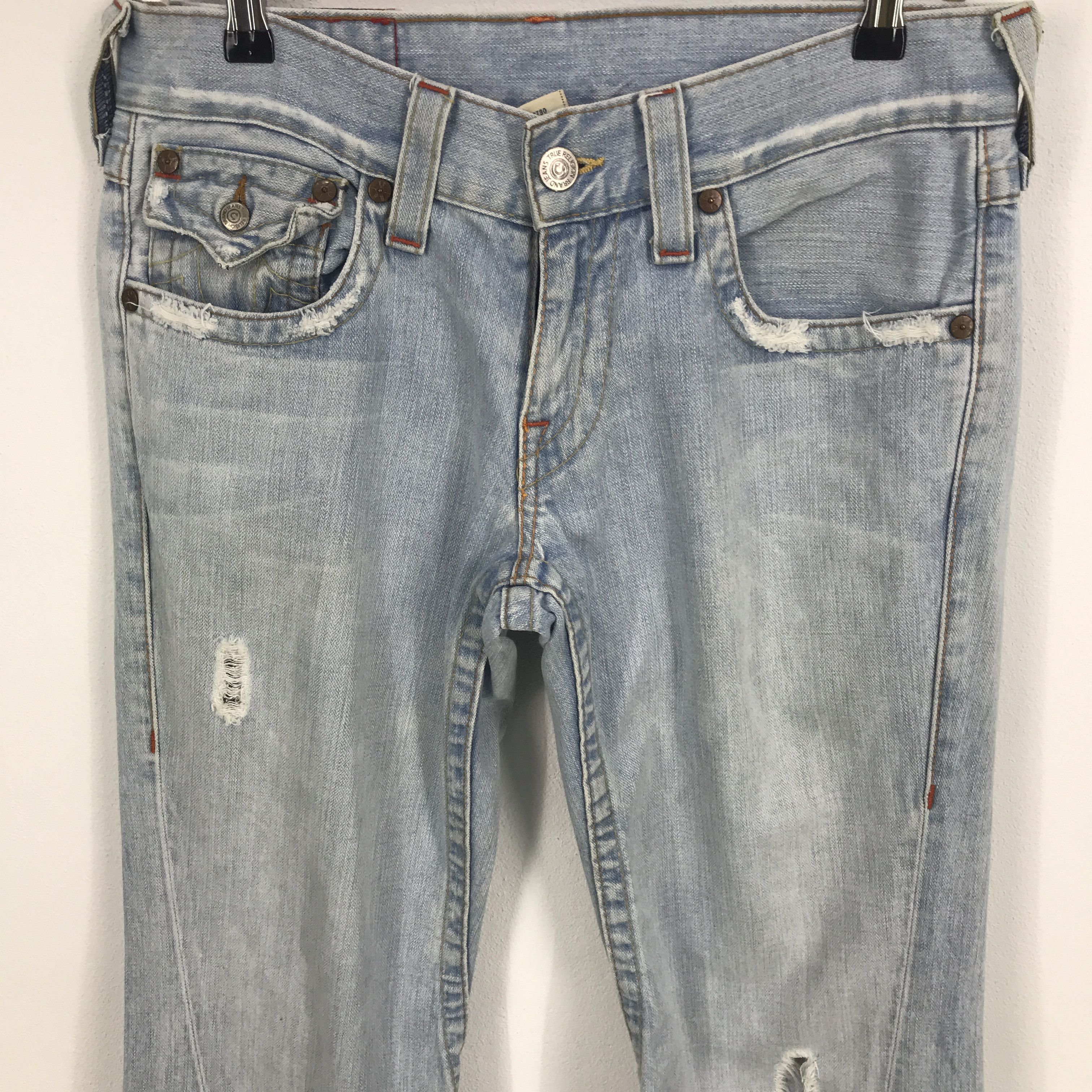 True Religion Rare True Religion distressed Light wash denim pants Size US 30 / EU 46 - 2 Thumbnail