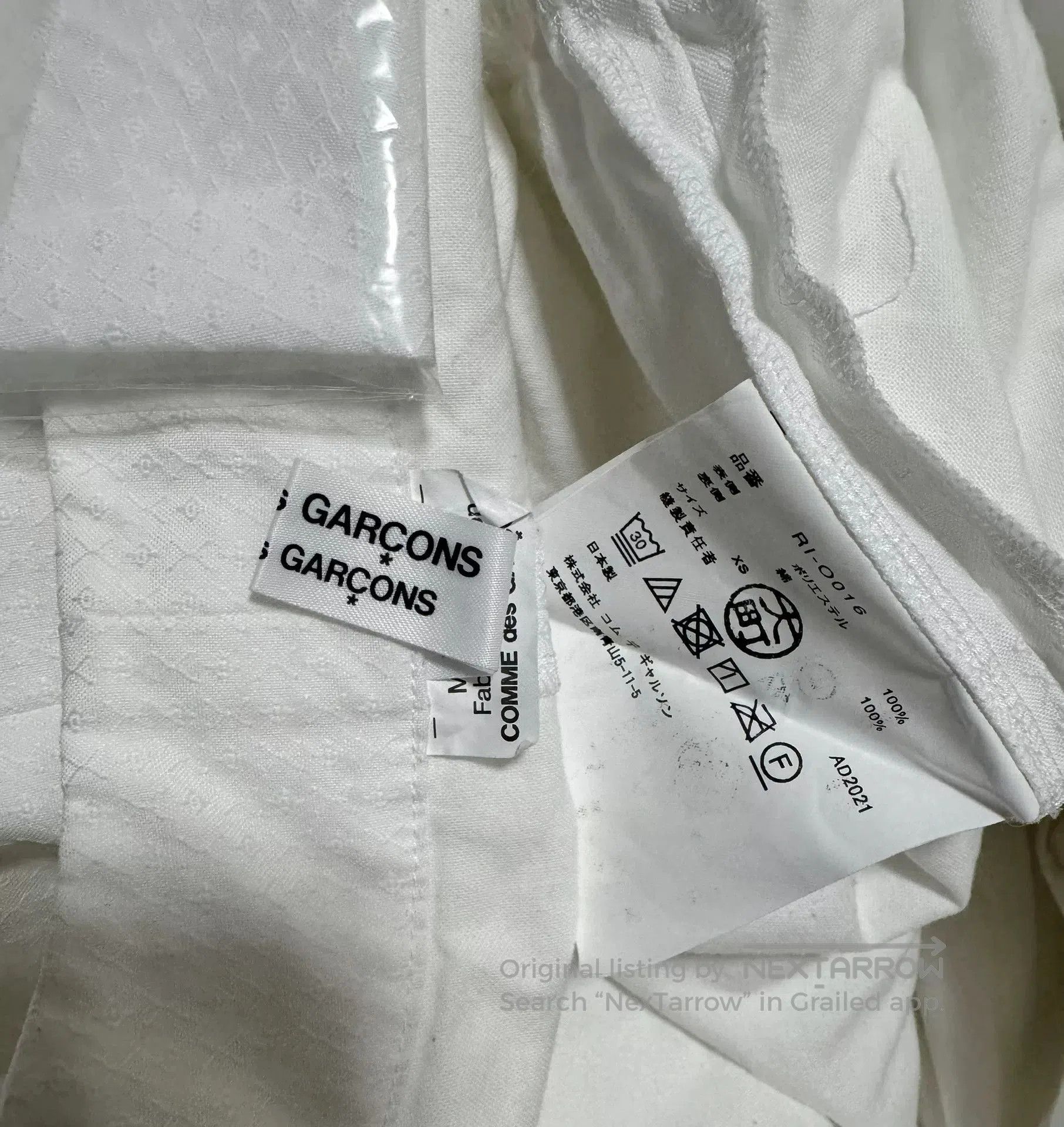 Comme des Garcons CDG comcom Floral Embroidered Mandarin Collar Dress. Size US 26 / EU 42 - 7 Thumbnail