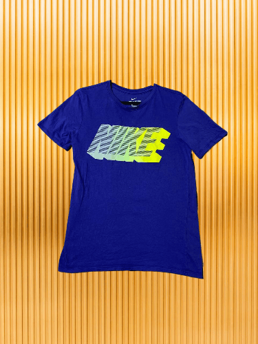 Nike Vintage T-Shirt Big Logo Blue Y2k Hype Designer Size S / US 4 / IT 40 - 1 Thumbnail