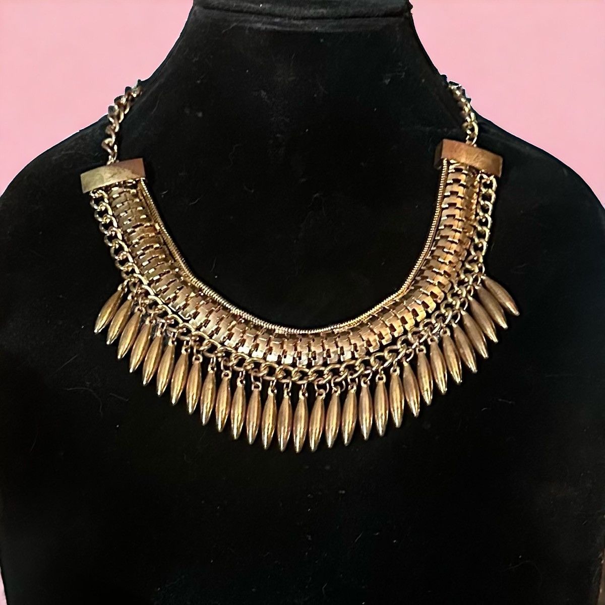 Other Gold tone dangle statement necklace Size ONE SIZE - 1 Thumbnail