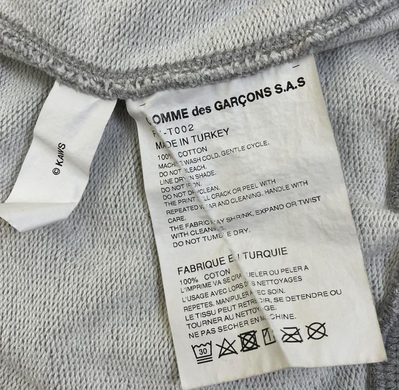 Comme des Garcons × Kaws Comme Des Garcons Shirt x KAWS Grey Zip Up Varsity Sweatshir Size US L / EU 52-54 / 3 - 5 Thumbnail