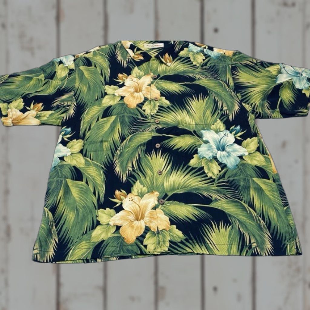 Tommy Bahama Tommy Bahama Hawaiian Shirt Mens XL 100% Silk Short Sleeve Floral Button-Up Beach Pattern Multicolor Size US XL / EU 56 / 4 - 1 Thumbnail