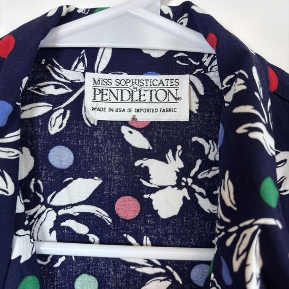 Pendleton MISS SOPHISTICATE/ PENDLETON Vtg Floral Shirt Women 14 Size XL / US 12-14 / IT 48-50 - 3 Thumbnail