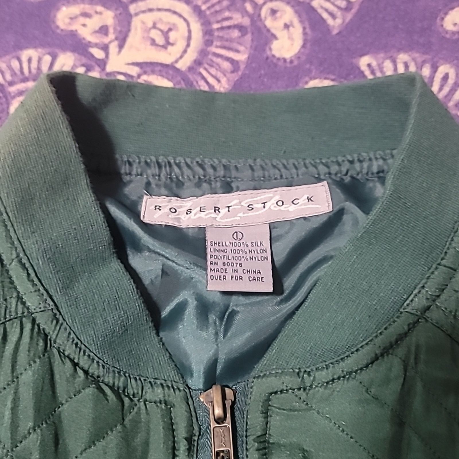 Robert Stock Rico y Suave Silk Quilted Bomber Jacket 90s-supreme Size L / US 10 / IT 46 - 2 Thumbnail