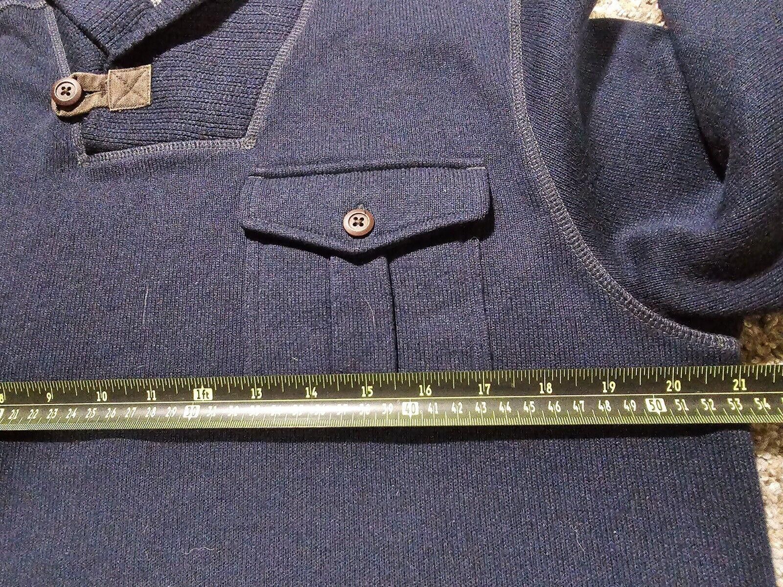 Designer G.H. BASS Service Workwear Cowl Button Neck Sweatshirt M Size US M / EU 48-50 / 2 - 7 Thumbnail