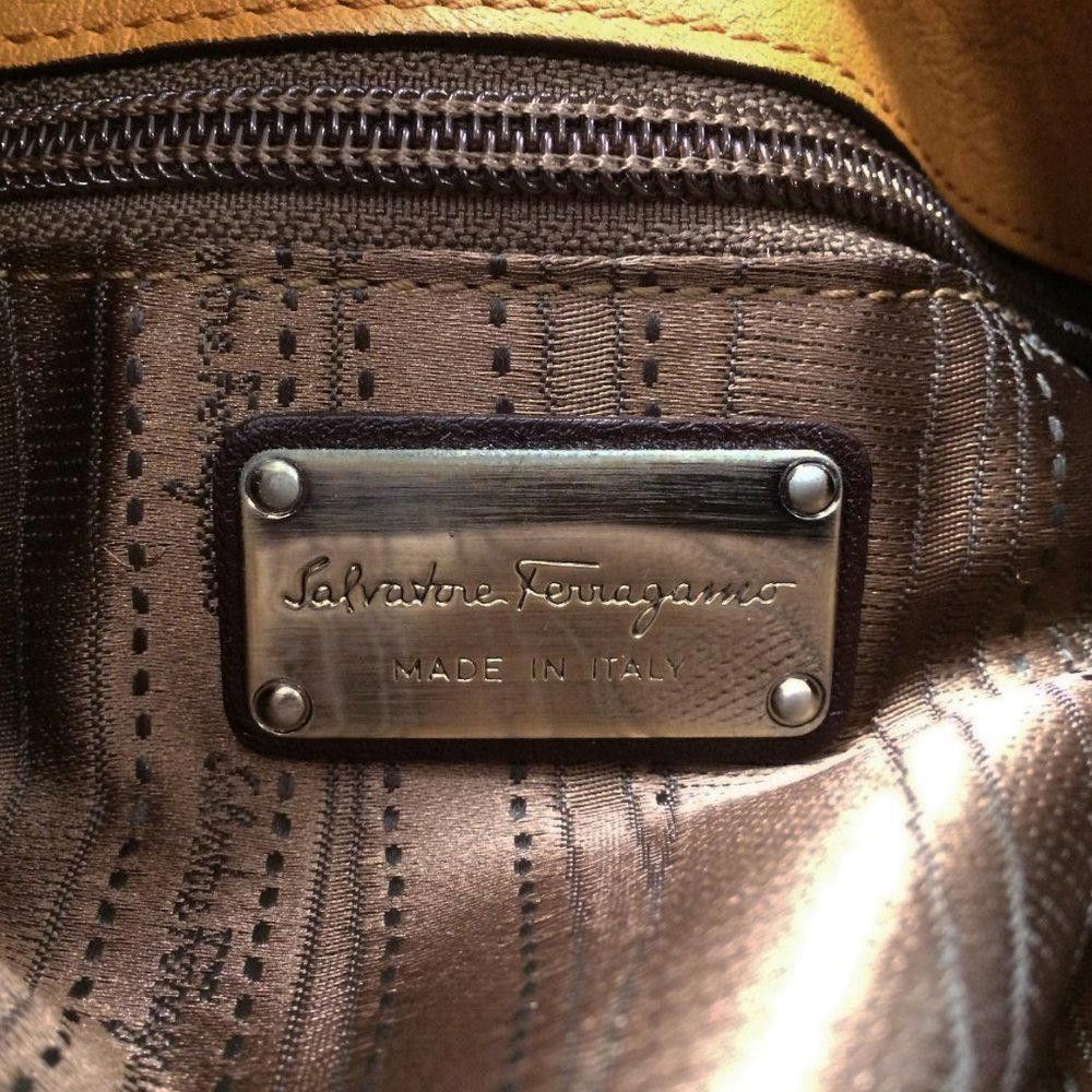 Salvatore Ferragamo Salvatore Ferrgamo Whip Stitched Tan Leather Satchel Size ONE SIZE - 5 Thumbnail