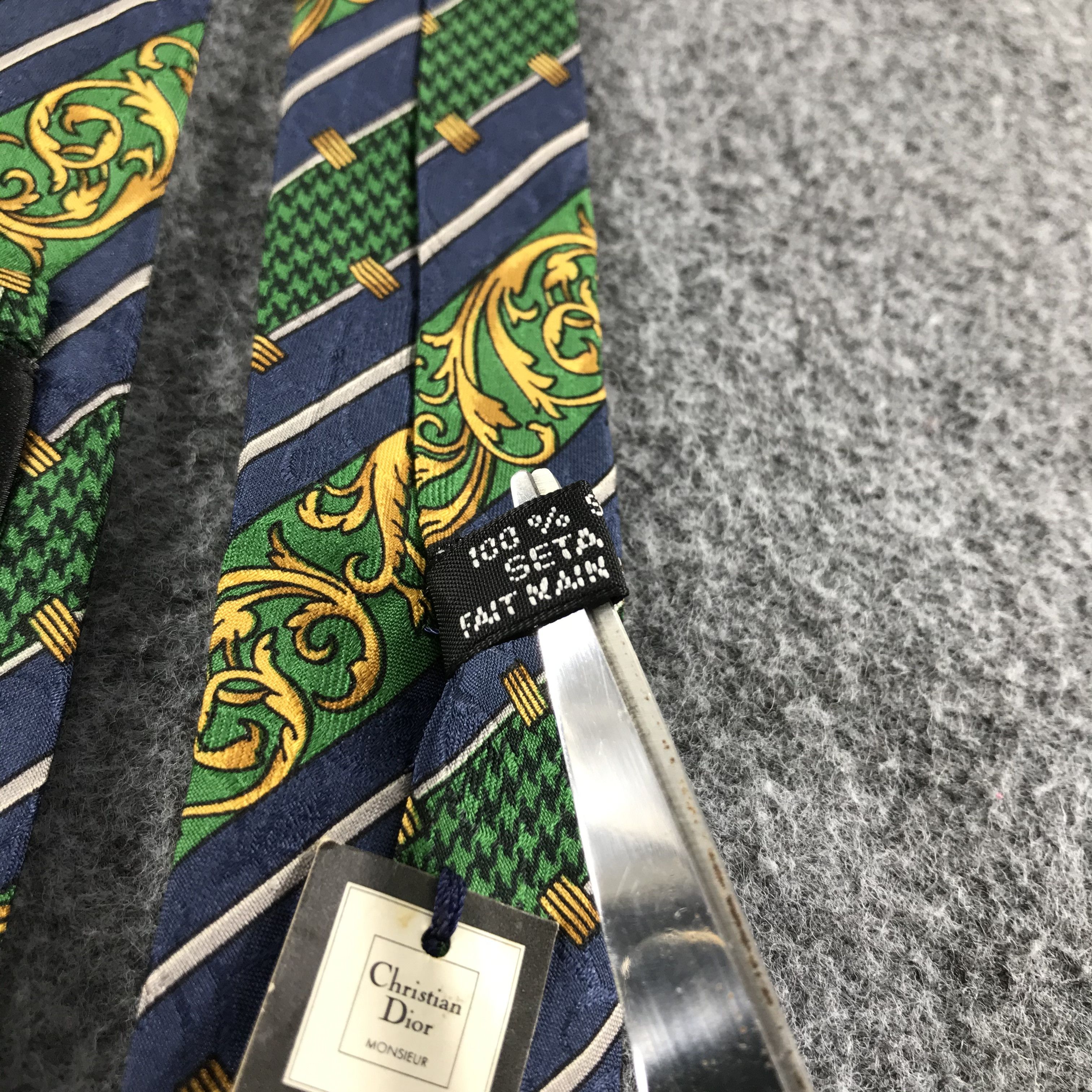 Christian Dior Monsieur × Vintage Vintage Christian Dior Monsieur Baroque Silk Neck Ties T33 Size ONE SIZE - 5 Thumbnail
