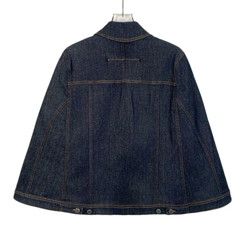 Givenchy Givenchy Dark Blue Cotton Collar Single Breasted Jacket Size US M / EU 48-50 / 2 - 2 Thumbnail