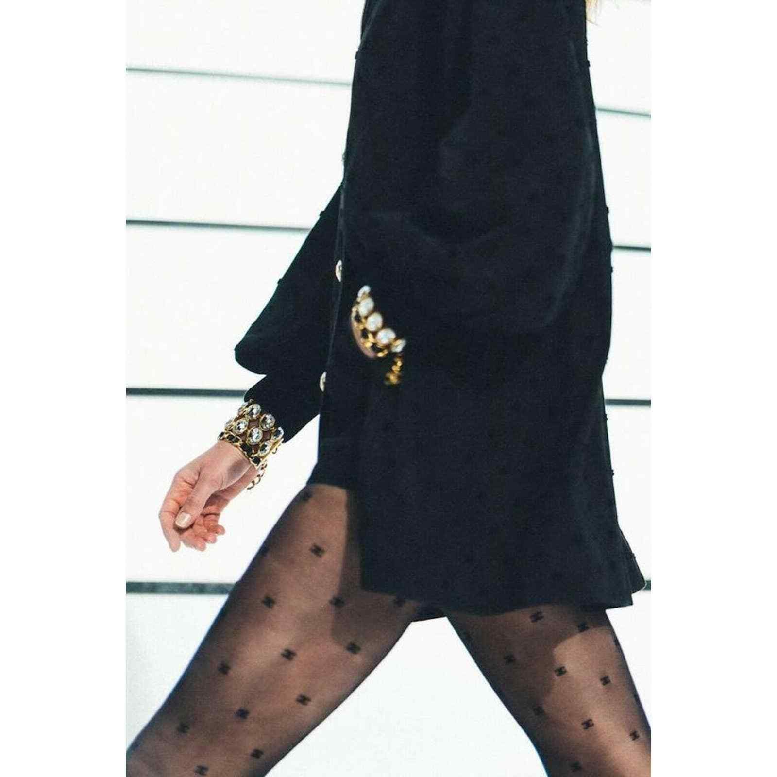 Chanel Chanel REV Runway Hoisery Stockings Pull On Tights Small S Size ONE SIZE - 8 Thumbnail