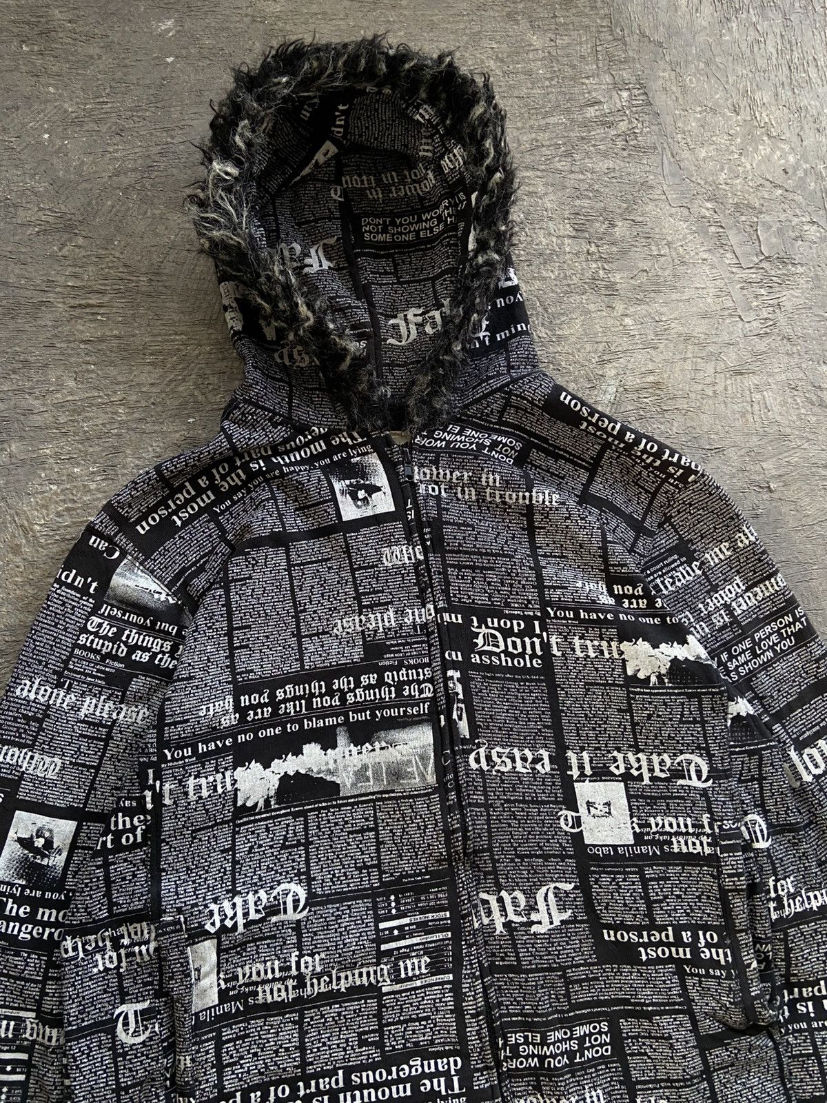 20471120 2000s Splendid Satisfaction - Poem FullPrinted Zip Hoodie Size US XL / EU 56 / 4 - 4 Thumbnail