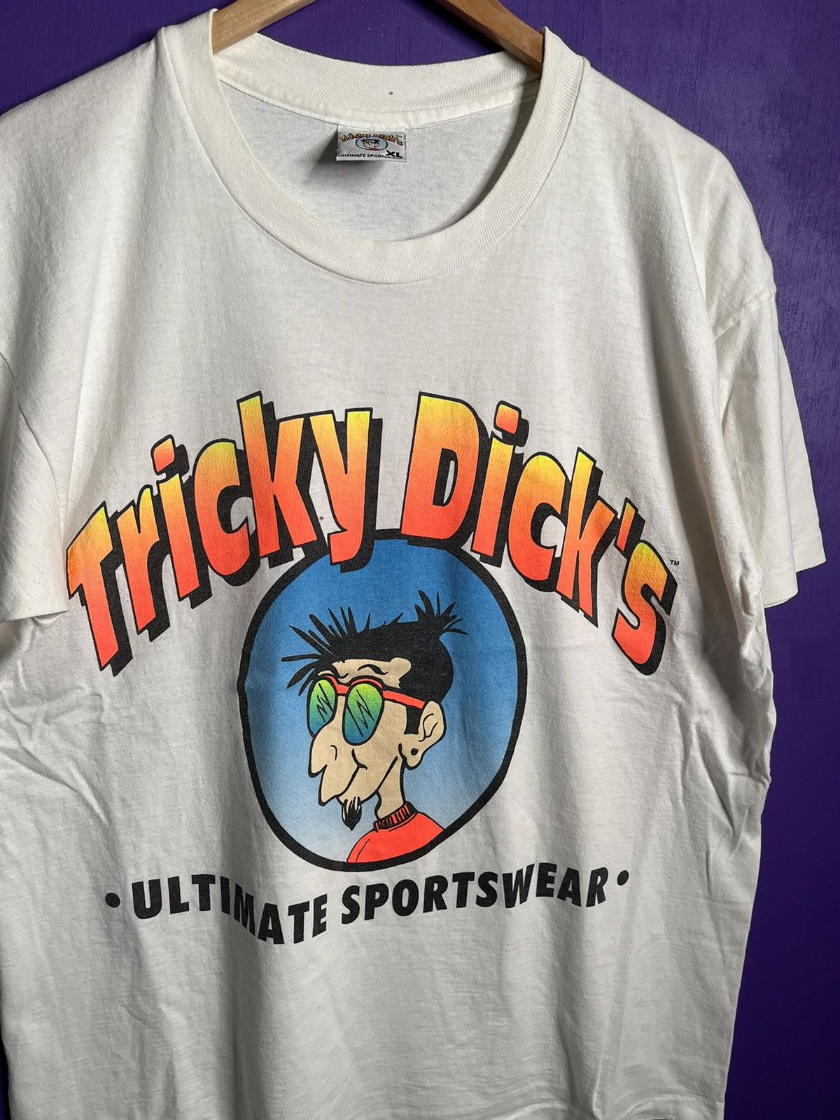 Vintage Vintage 90s Tricky dicks wash instructions t-shirt Size US XL / EU 56 / 4 - 3 Thumbnail