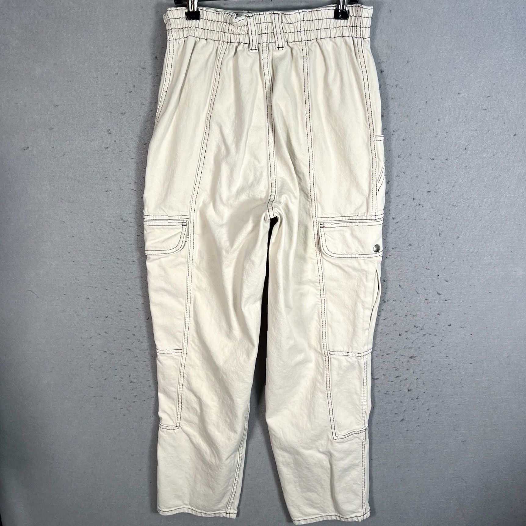 Urban Outfitters VINTAGE Urban Outfitters BDG Cream Relaxed SKATE Cargo Baggy Denim Women’s 27 Ivory Size ONE SIZE - 2 Thumbnail