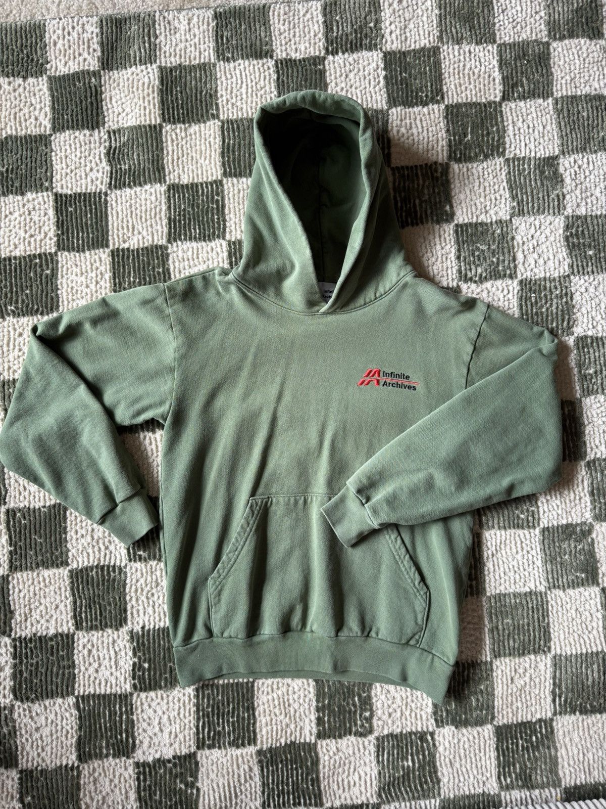 Infinite Archives Infinite Archives Logo New World Order Hoodie Olive Men's Size US S / EU 44-46 / 1 - 1 Thumbnail