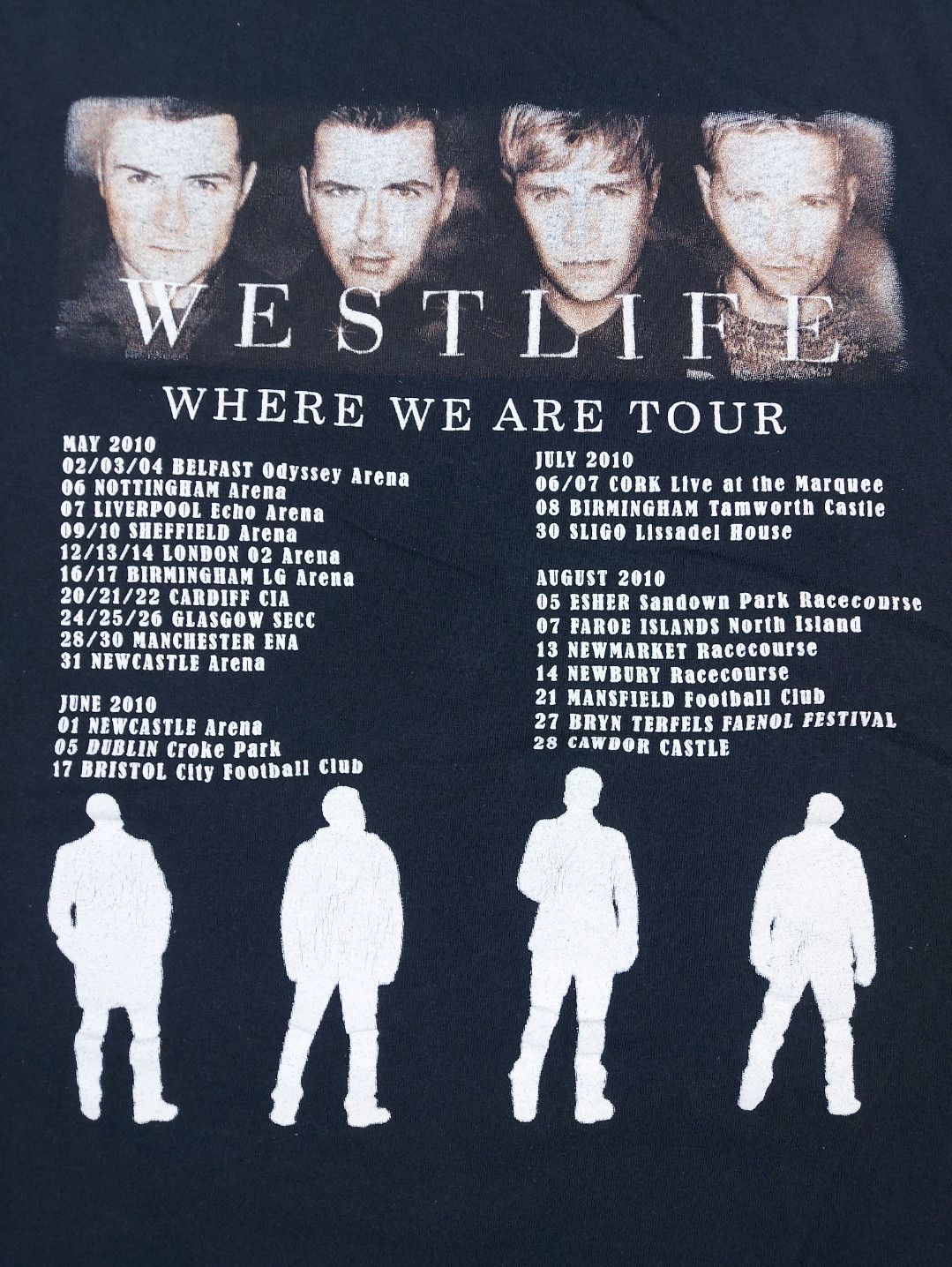 Band Tees × Vintage Vintage 2010 Westlife Boy Band Where We Are Tour TEE Size US M / EU 48-50 / 2 - 7 Thumbnail