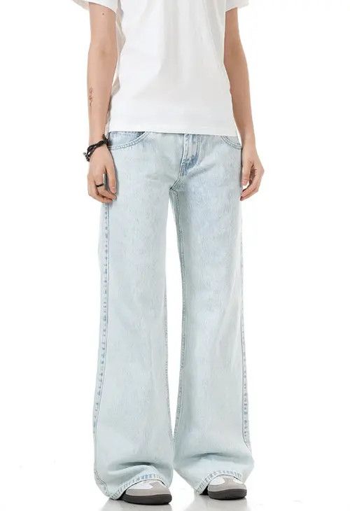 VIBE American retro light blue men's cleanfit jeans Size US 32 / EU 48 - 4 Thumbnail