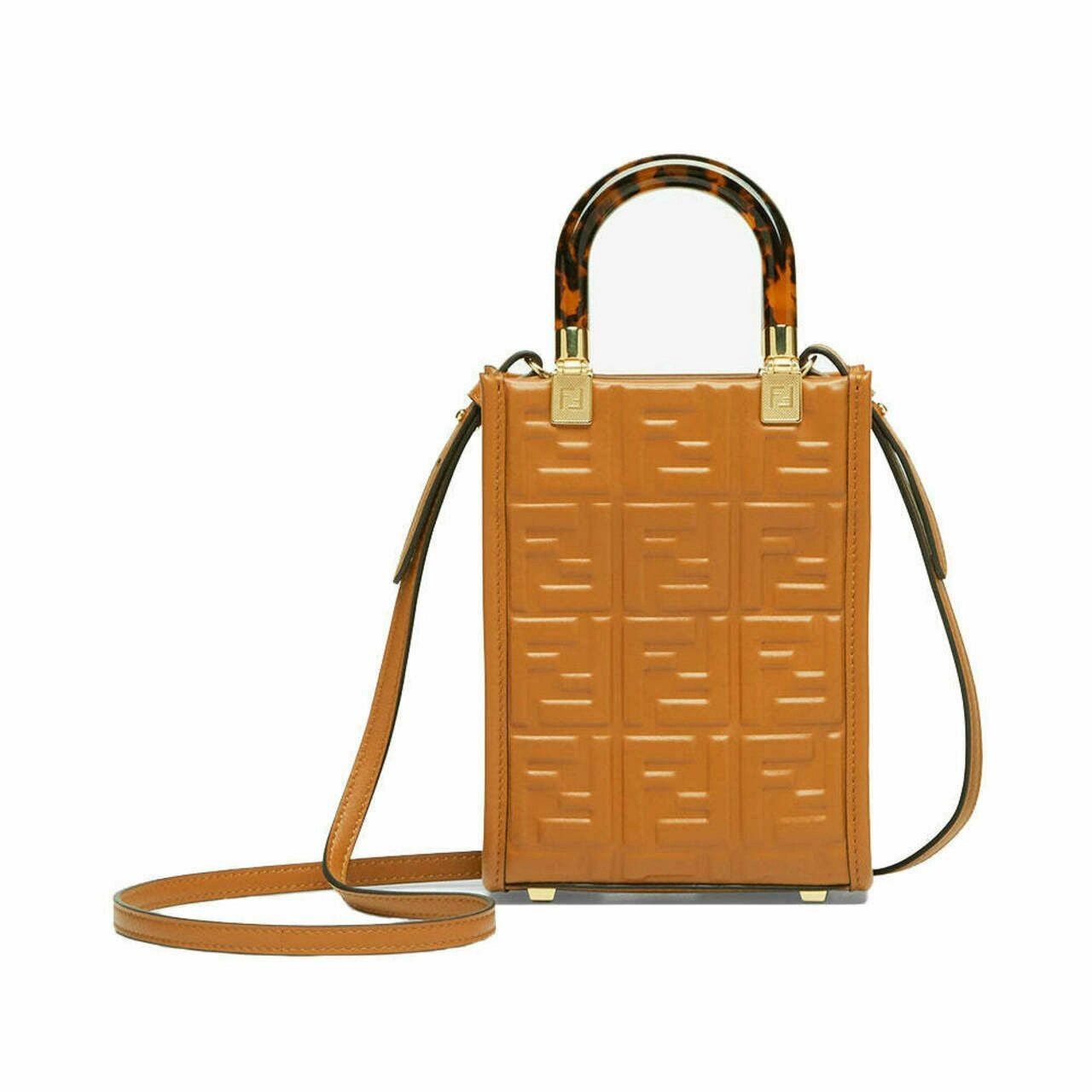 Fendi o1s1wg111224 Size: OS / Mini Sunshine Shopper Bag in Brown Size ONE SIZE - 3 Thumbnail