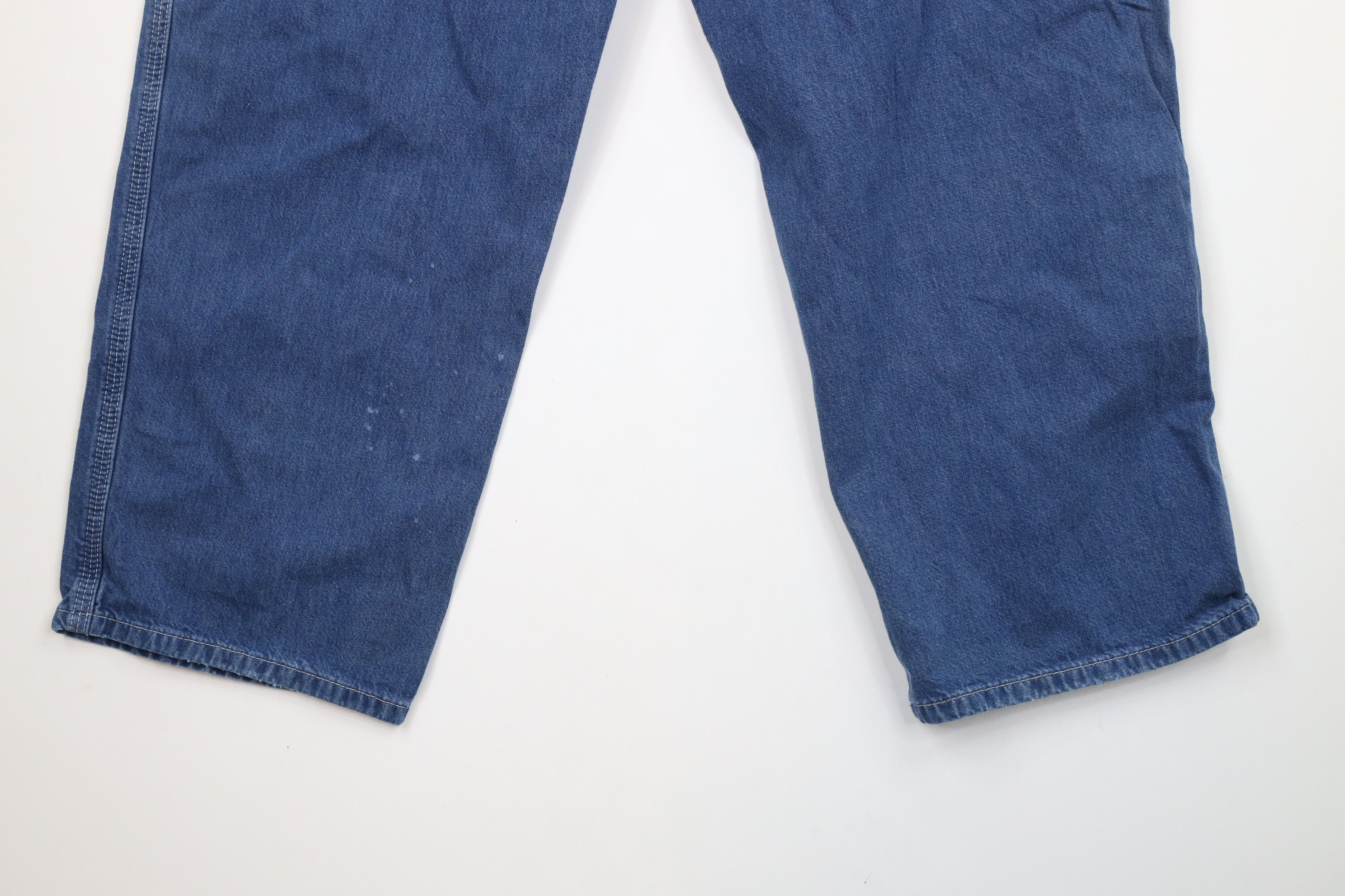 Carhartt × Vintage Vintage Carhartt Out Wide Leg Carpenter Dungaree Jeans Blue Size US 40 / EU 56 - 12 Thumbnail