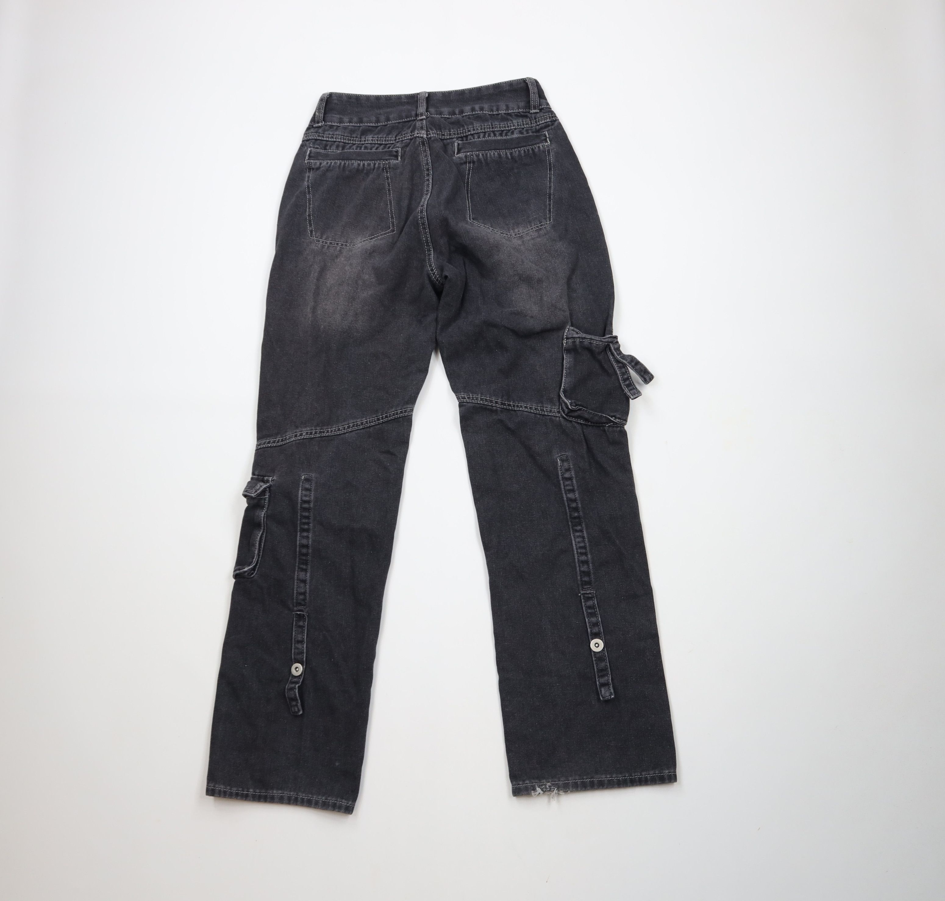 Vintage Vintage 90s Y2K Streetwear Geometric Baggy Cargo Jeans Size 26" / US 2 / IT 38 - 10 Thumbnail
