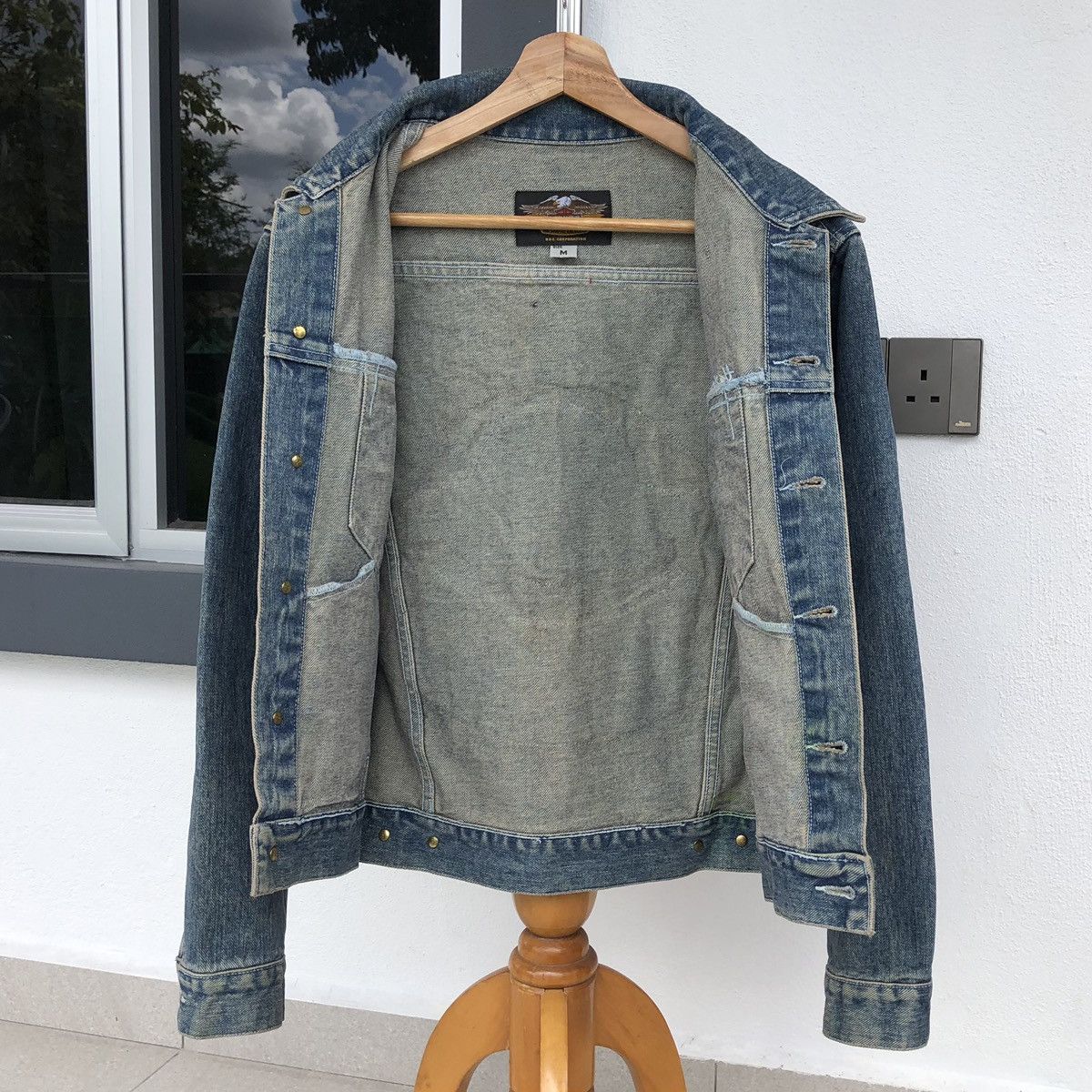 Harley Davidson Vintage Harley Davidson Patch Logo Denim Trucker Jacket Size US M / EU 48-50 / 2 - 10 Thumbnail