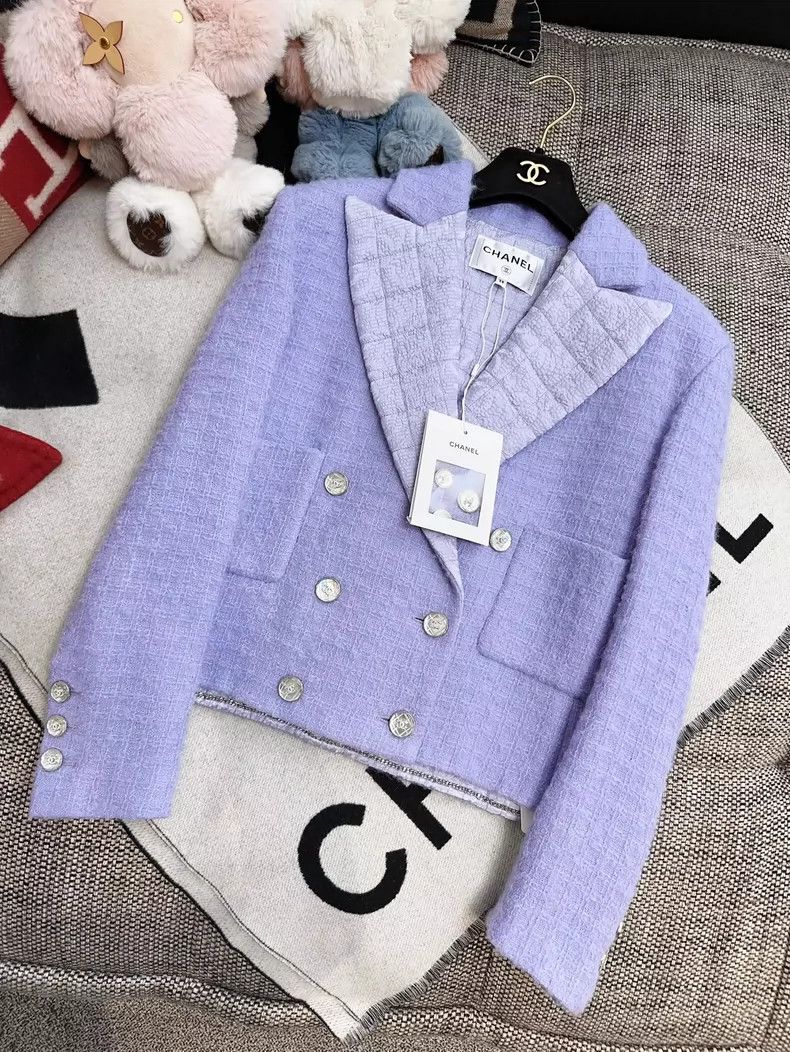 Chanel Chanel 21K autumn and winter show purple taro purple lapel Size XS / US 0-2 / IT 36-38 - 9 Thumbnail