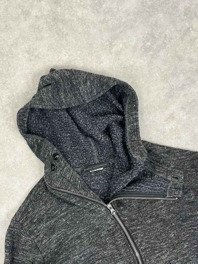 Daniele Alessandrini 2000s Daniele Alessandrini Asymmetrical Zip-Up Grey Hoodie Size US S / EU 44-46 / 1 - 6 Thumbnail