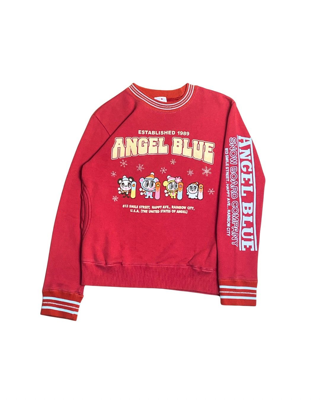 Angel Blue Vintage Angel Blue Red Snowboard Graphic Sweatshirt Size S / US 4 / IT 40 - 3 Thumbnail